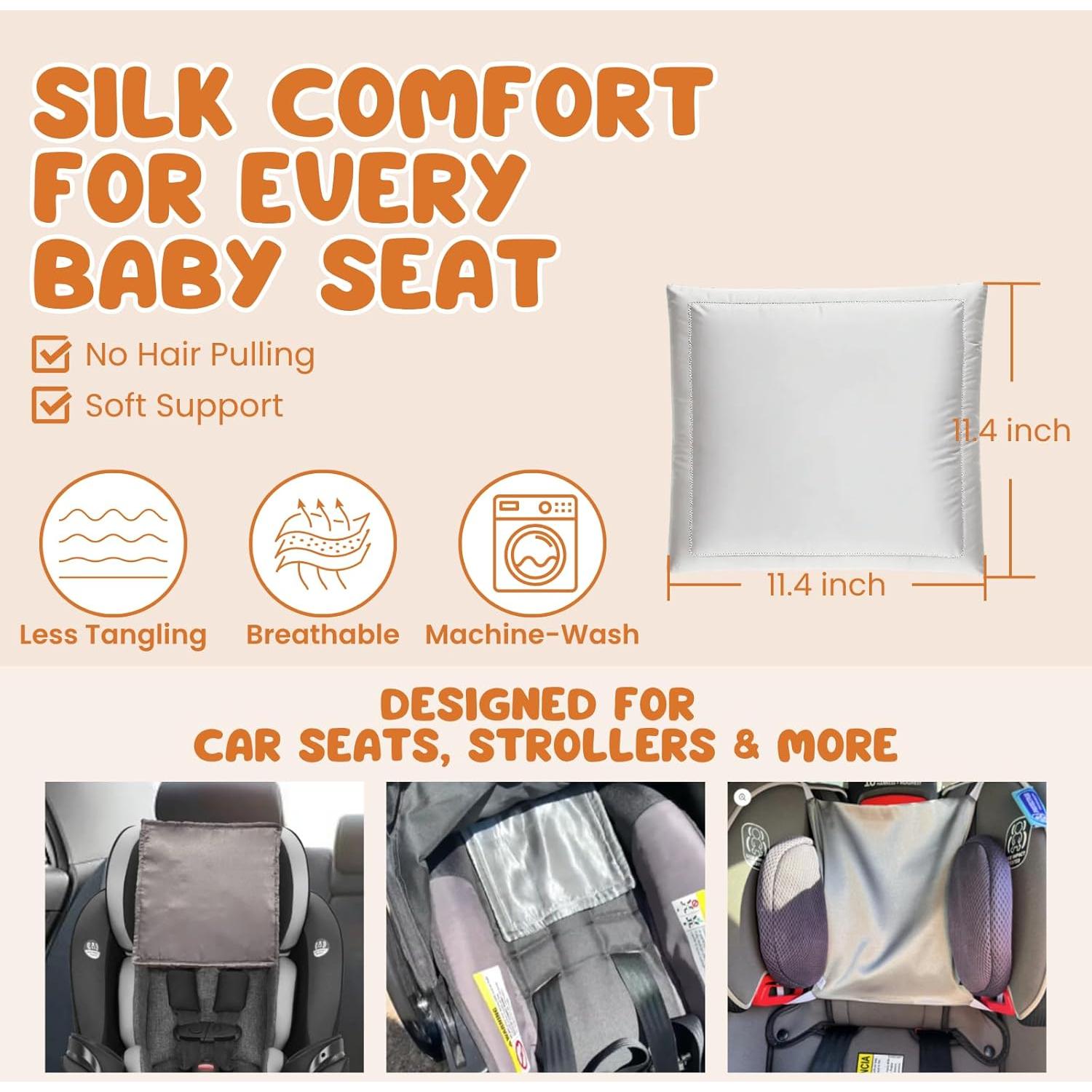 Funda de Asiento de Coche PROMEED 100% Seda de Morera Negra