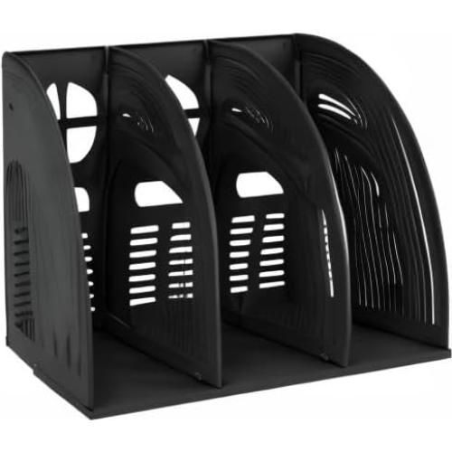 Soporte de Revistas SAYEEC 2 Pcs Negro 3 Secciones Plástico