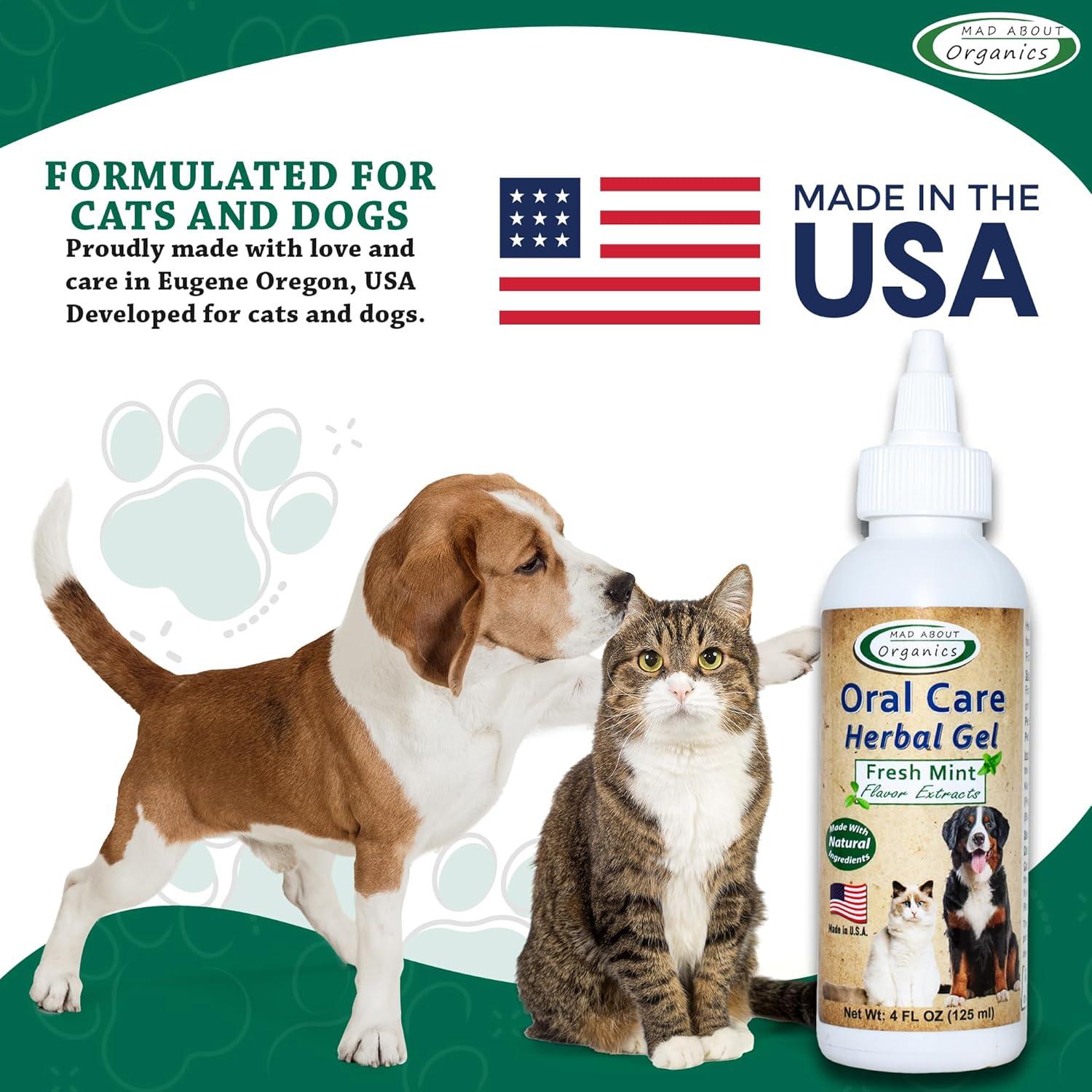 Gel Herbal Cuidado Oral Perros y Gatos Mad About Organics 118ml
