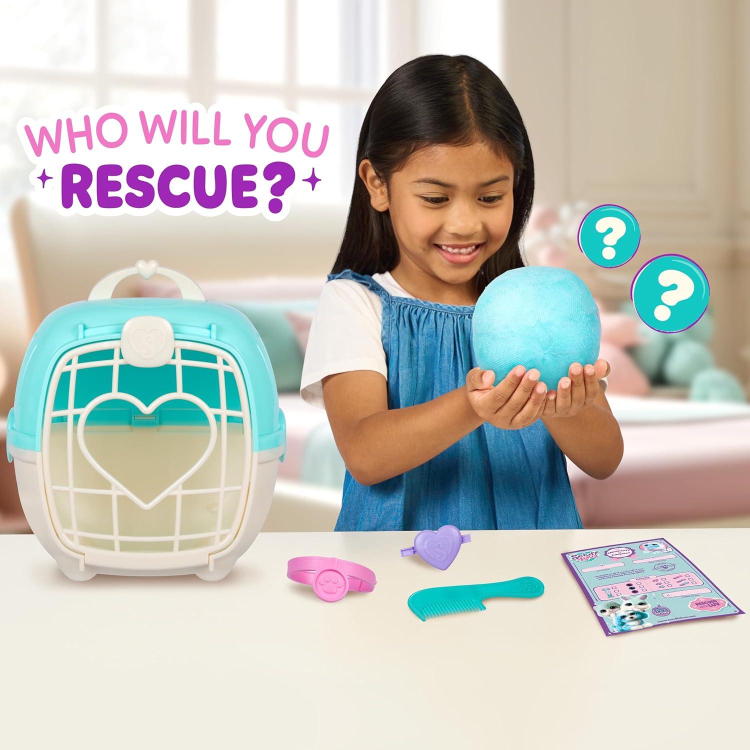 ScruffaLuvs Peluche de Mascota Azul - Rescate Misterioso 19 cm