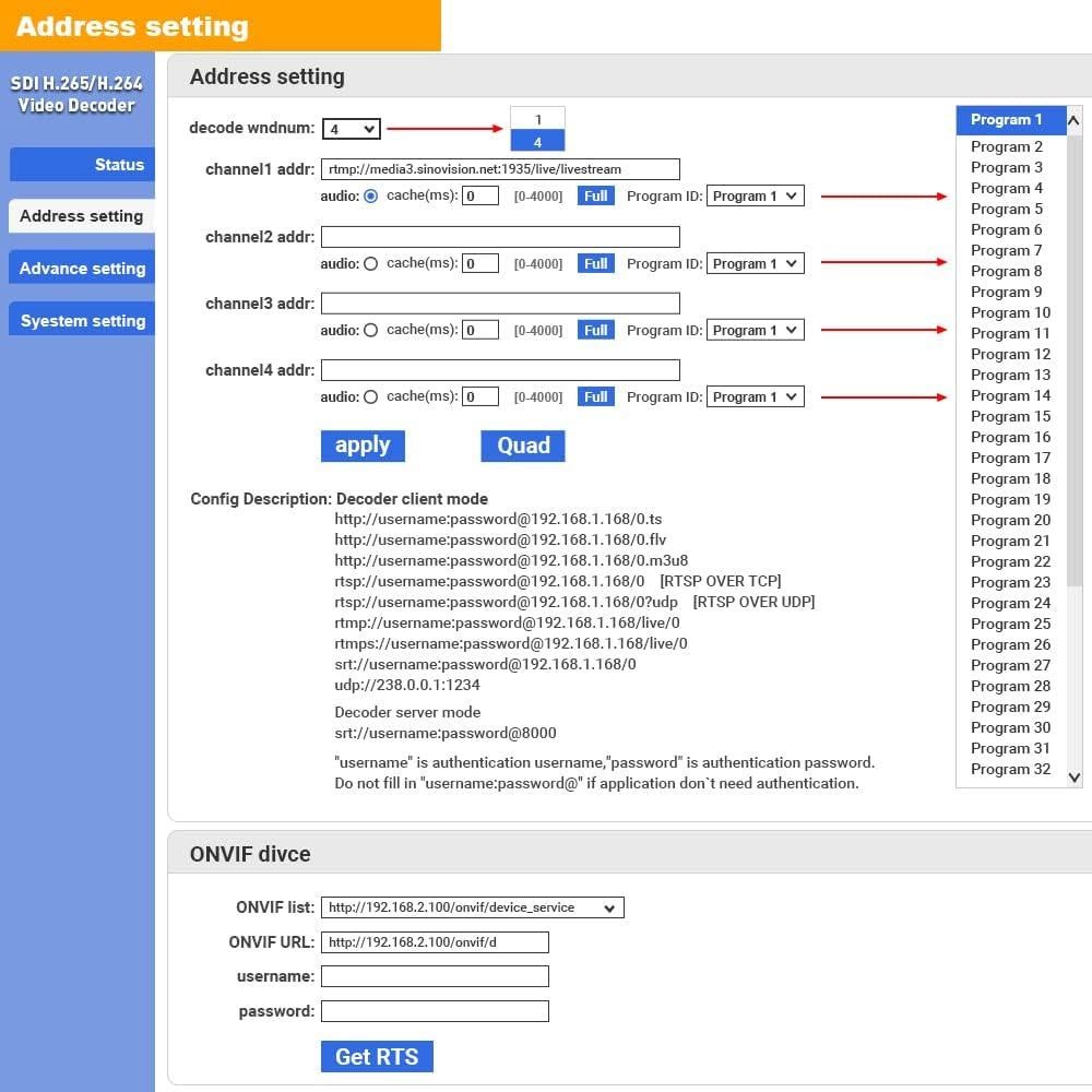 Decodificador de Video URay UHSCVD265-1-4K 4K UHD Multicanal