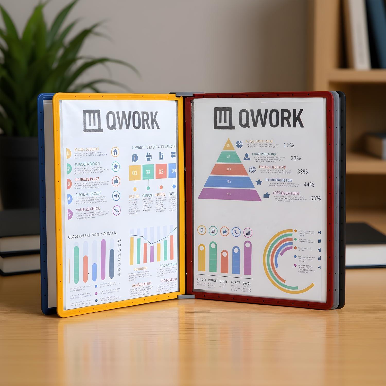 Sistema de Exhibición QWORK 5 Paneles Multicolor 21.6x27.9 cm