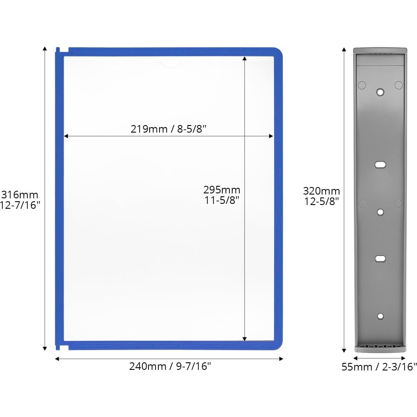 Sistema de Exhibición QWORK 5 Paneles Multicolor 21.6x27.9 cm