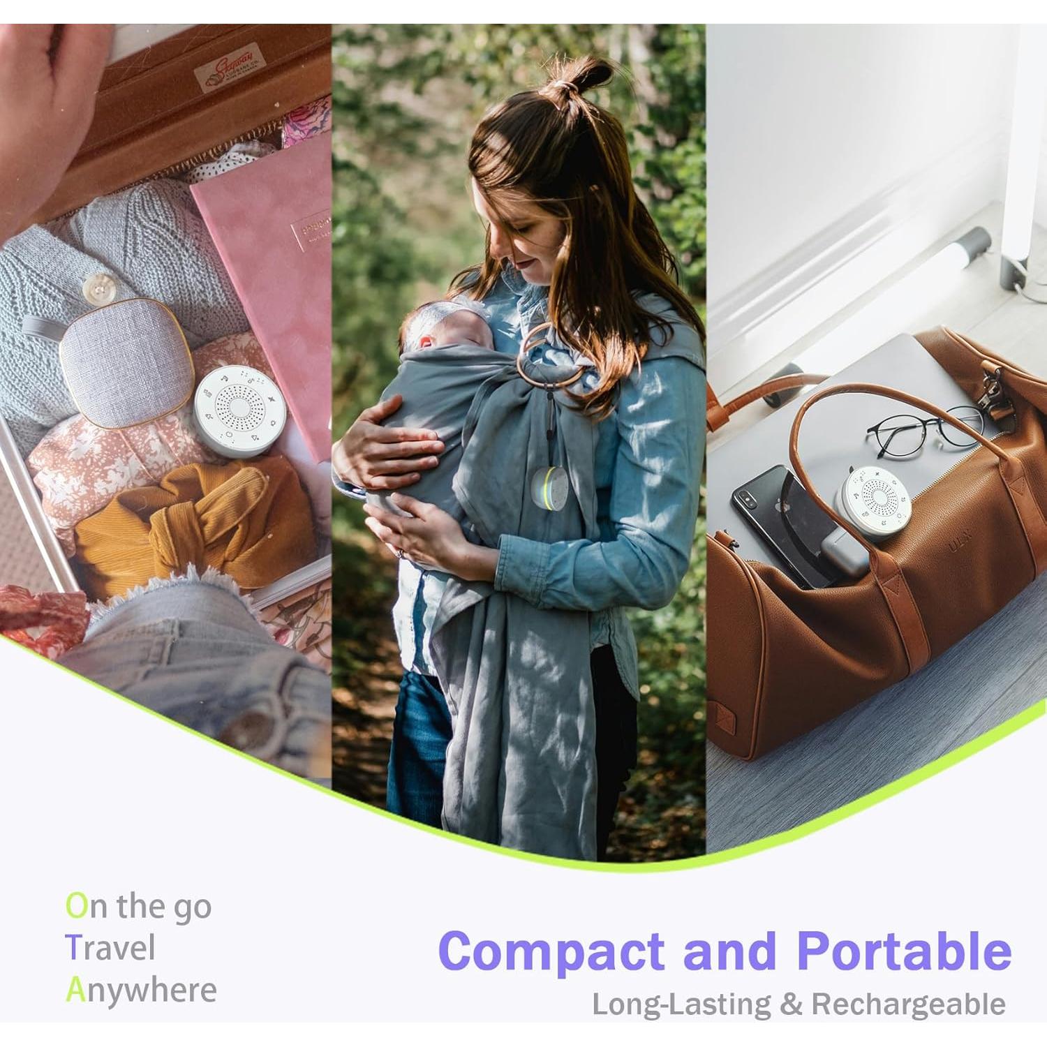 Máquina de Ruido Blanco Portátil iHrayzan WN02 con 30 Sonidos