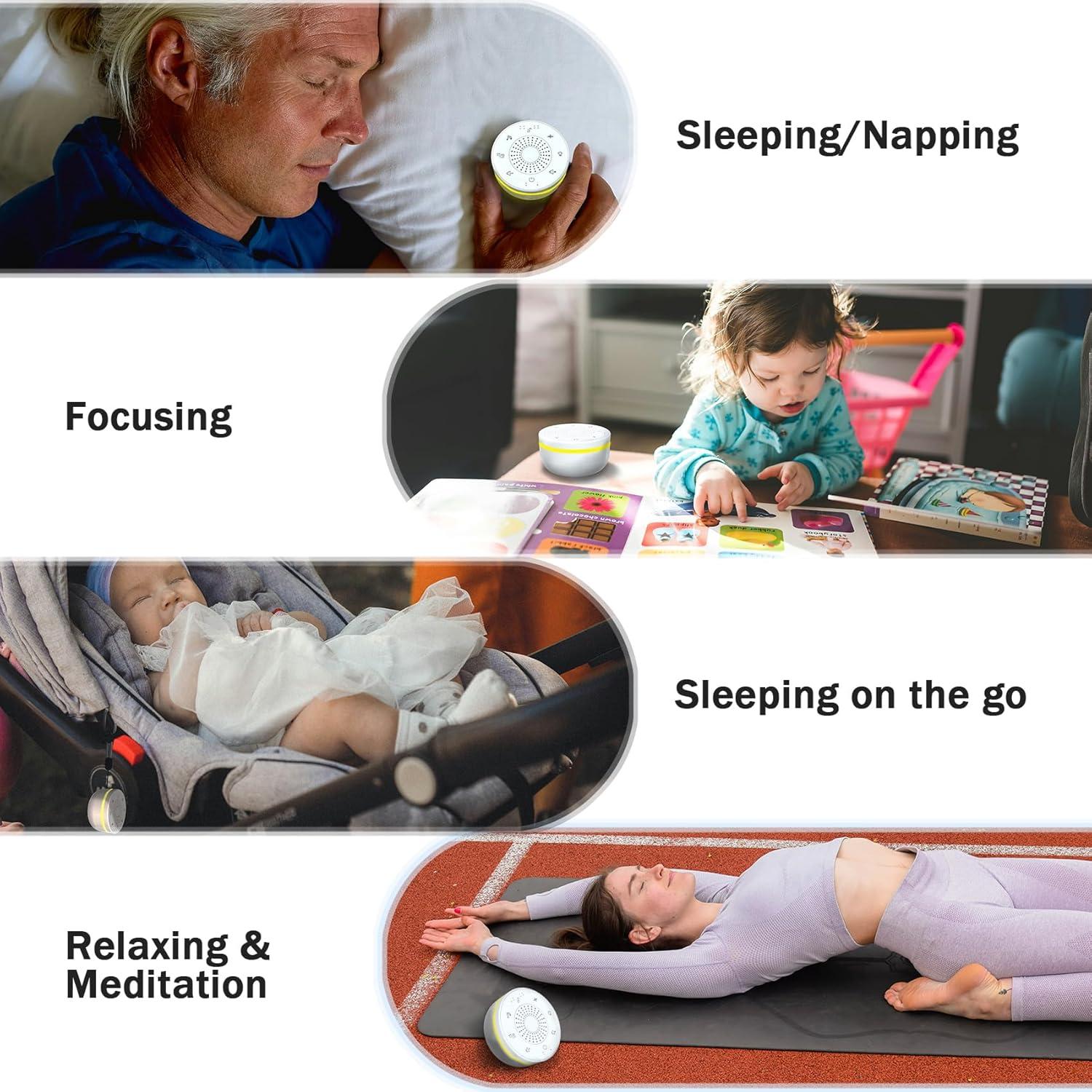 Máquina de Ruido Blanco Portátil iHrayzan WN02 con 30 Sonidos