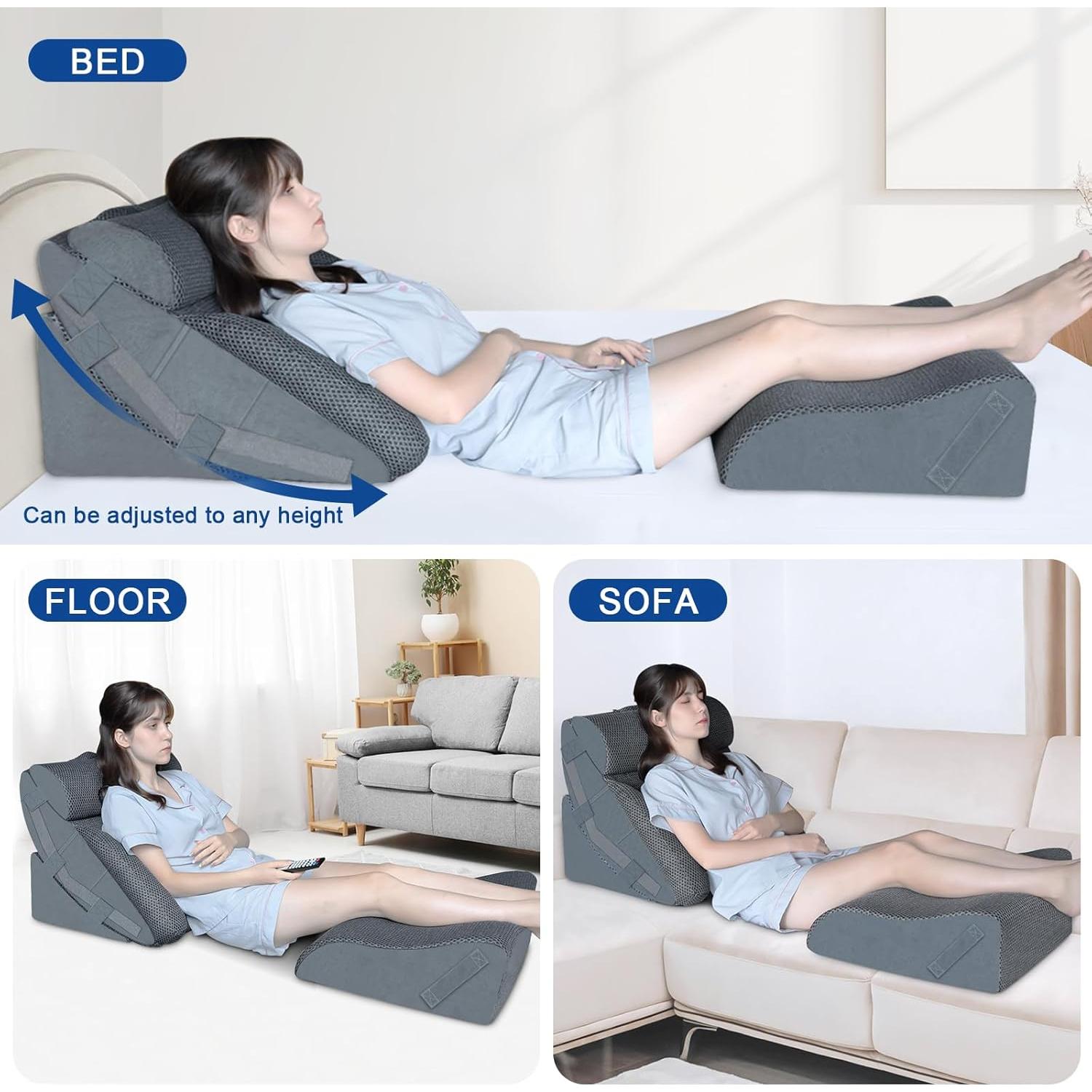 Juego de Almohadas en Cuña Ortopédicas KingPavonini 4 Piezas