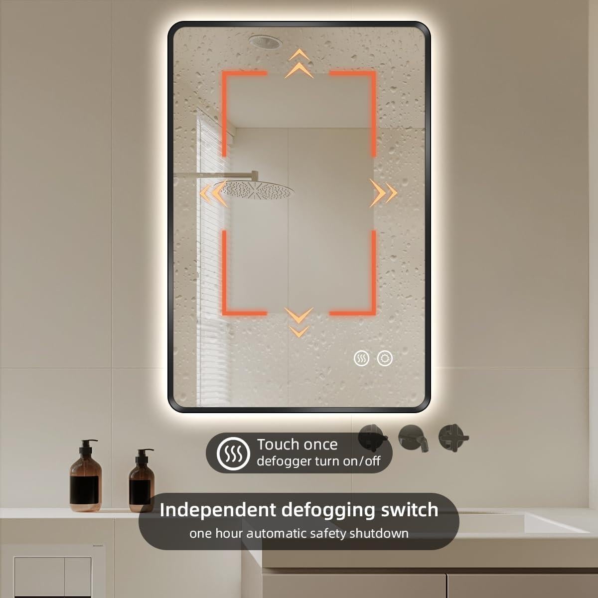 Espejo de Baño LED Nolsia 60x90cm Anti-vaho Retroiluminado