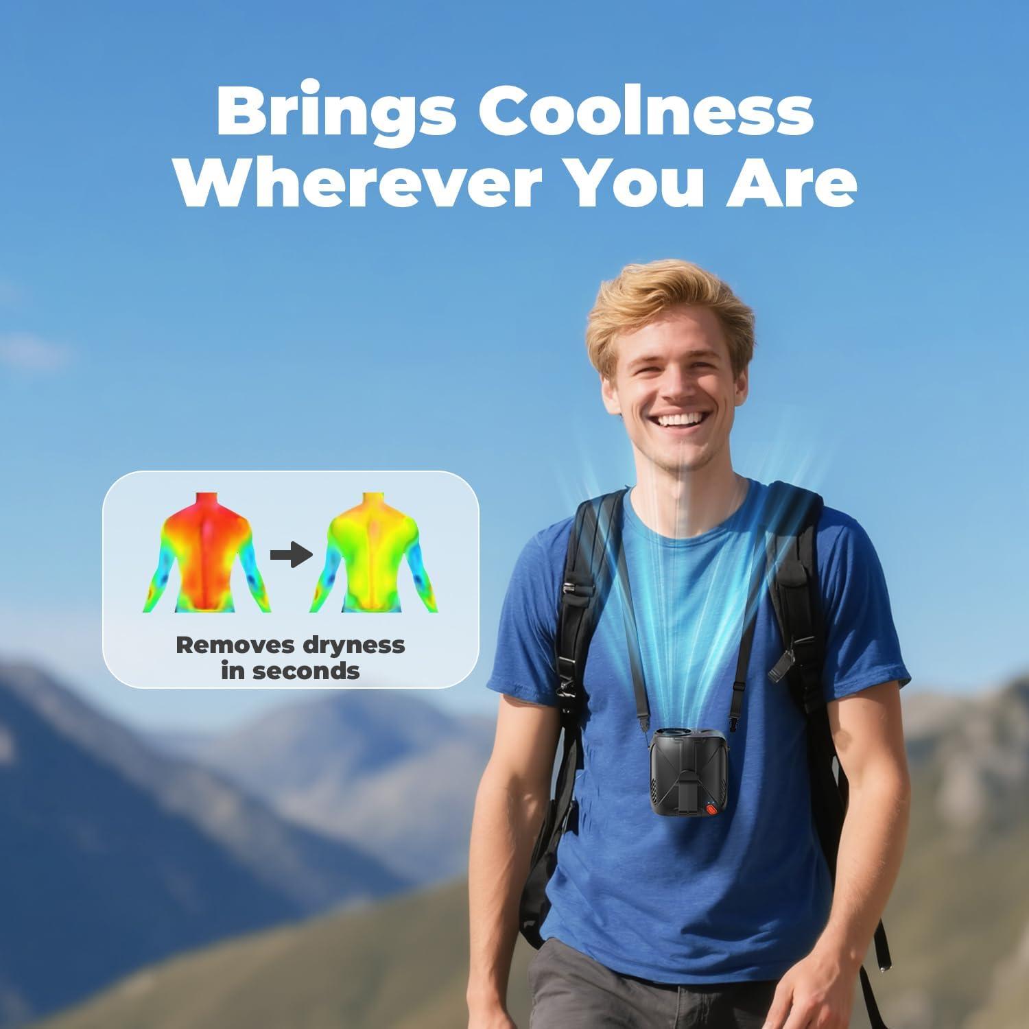 Ventilador Portátil de Cintura VOSFEEL Y3 10000mAh 6 Velocidades