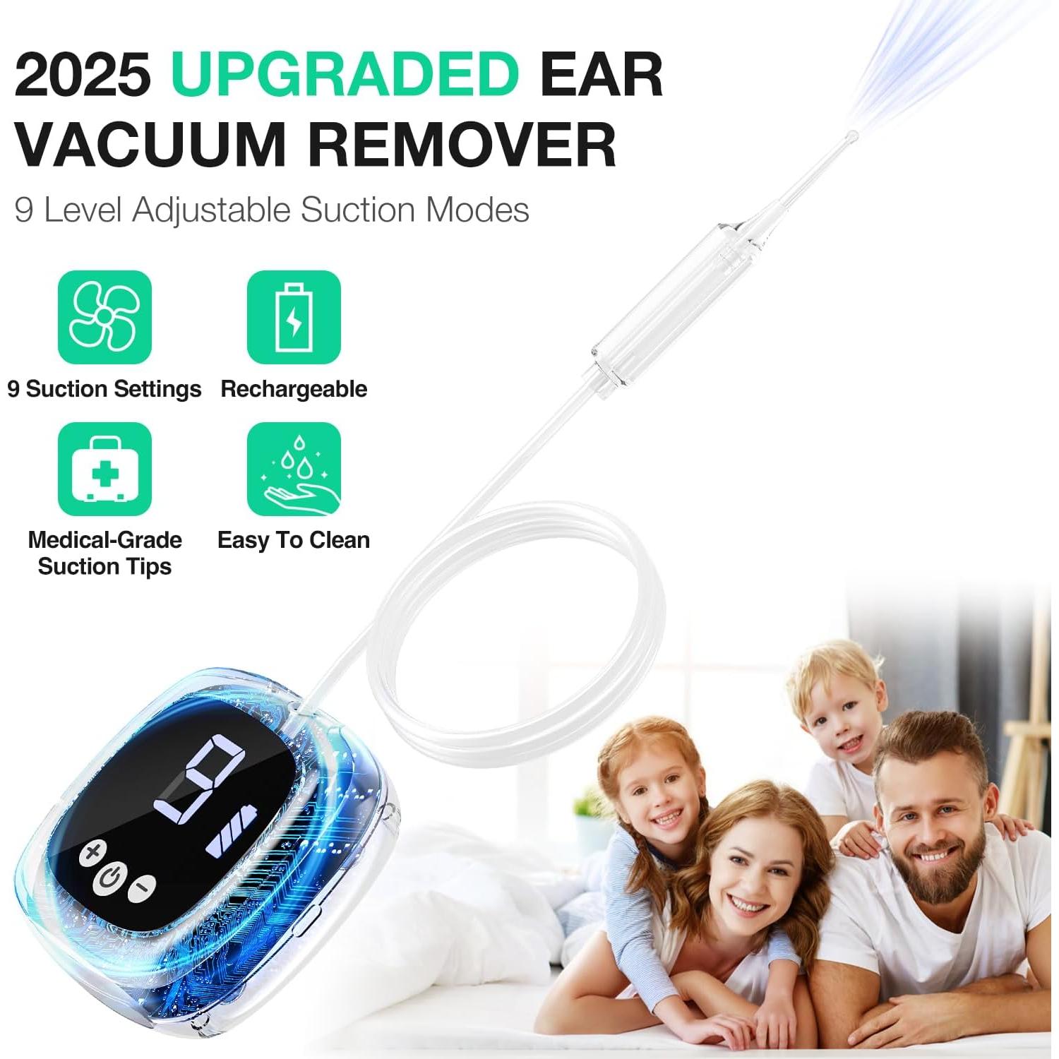 Removedor de Cera de Oído Eléctrico Simnoble Blanco 9 Niveles