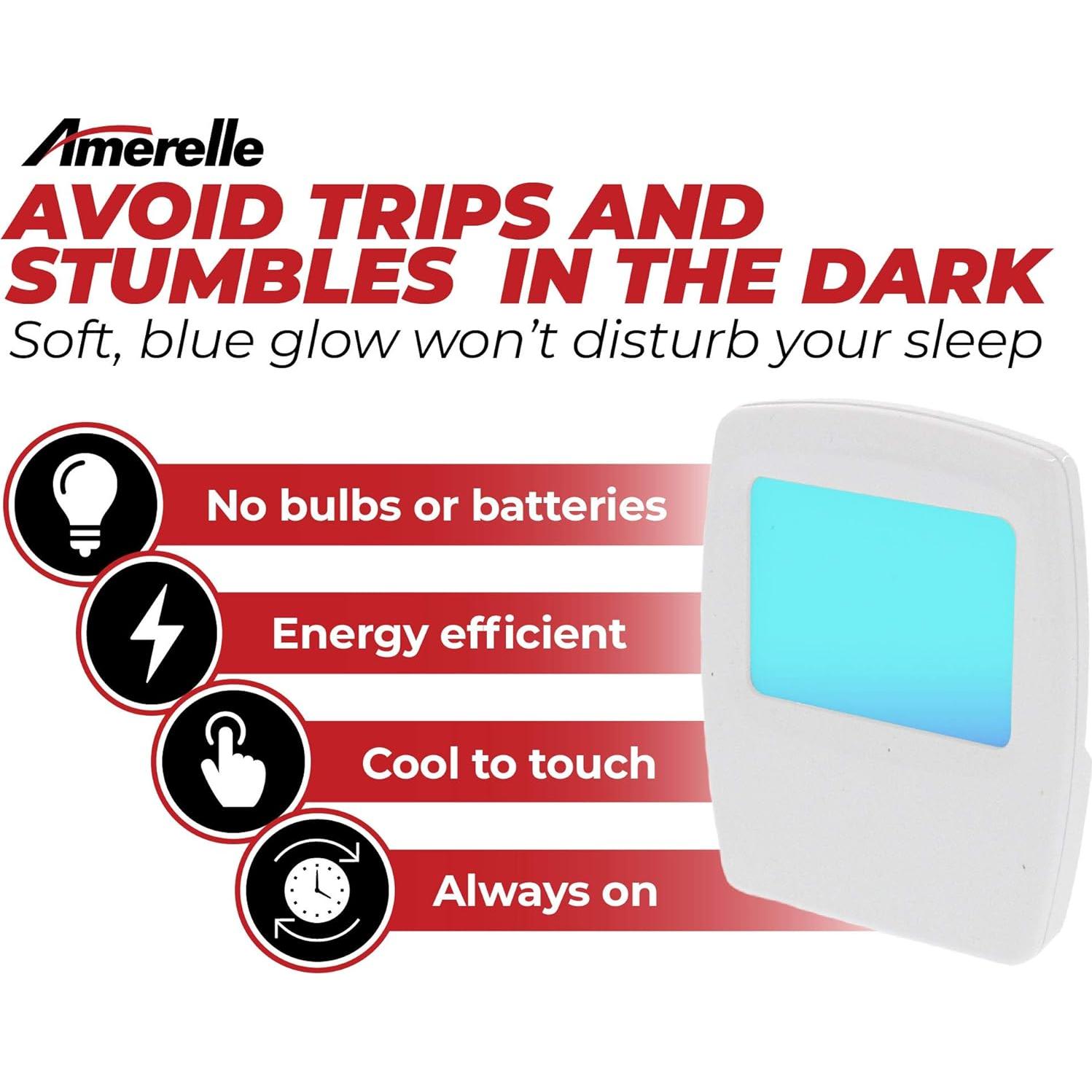 Luz Nocturna Enchufable Amerelle 2 Piezas LED Azul Frío