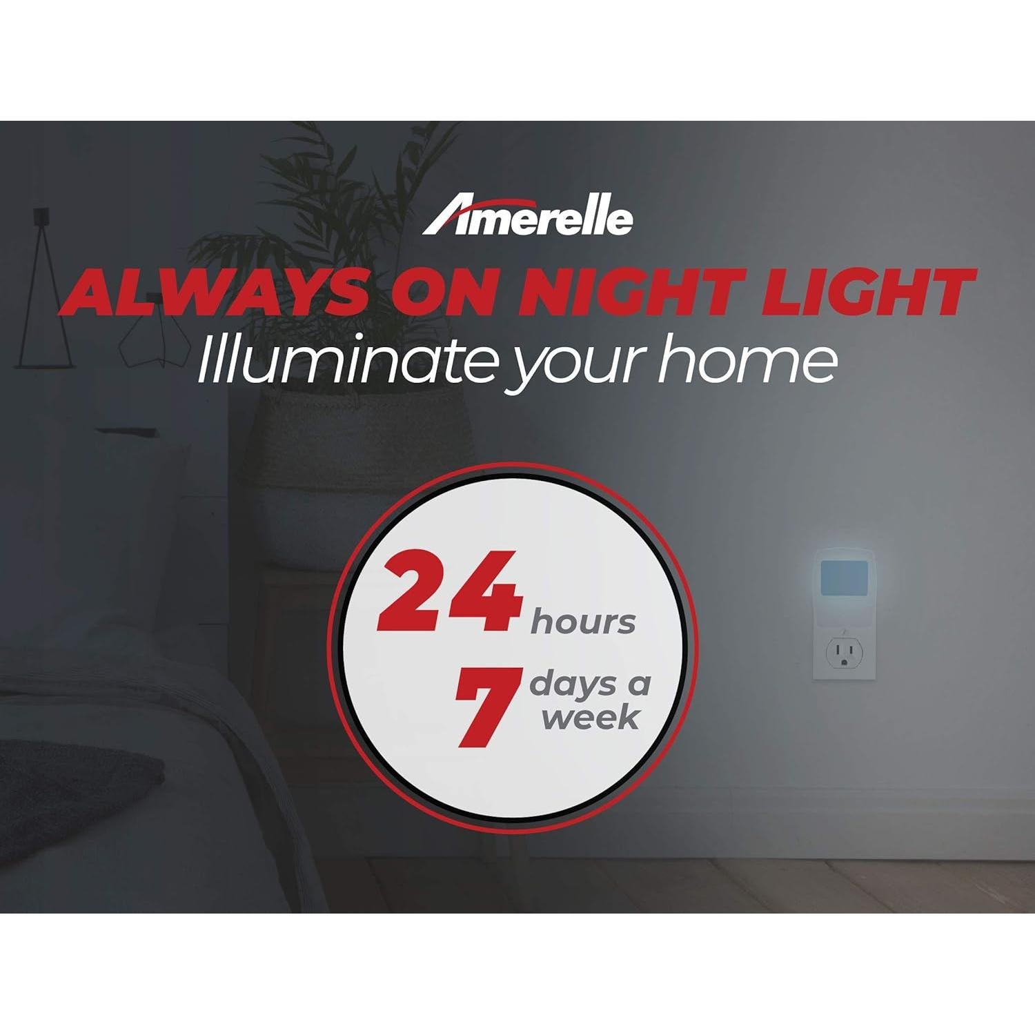 Luz Nocturna Enchufable Amerelle 2 Piezas LED Azul Frío