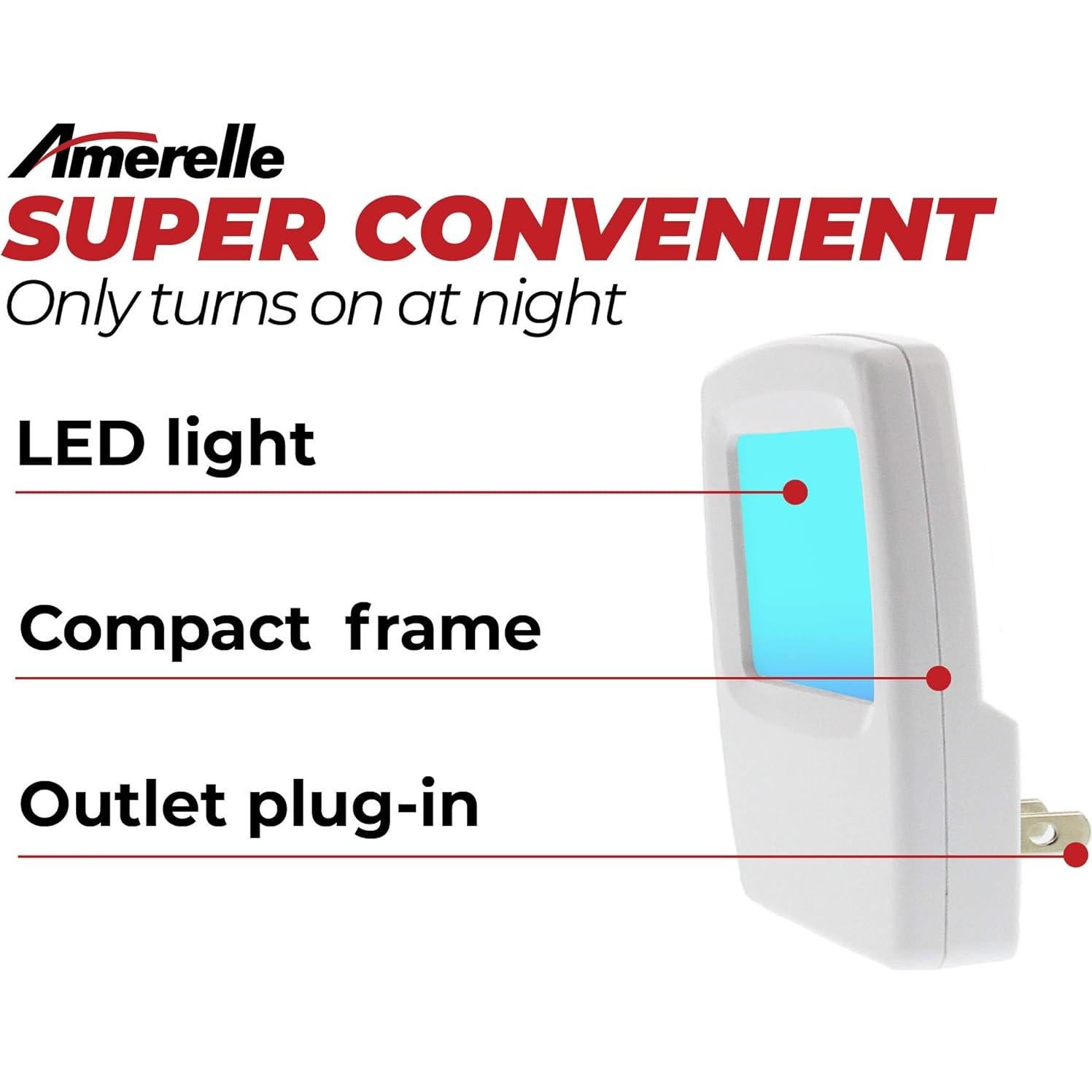 Luz Nocturna Enchufable Amerelle 2 Piezas LED Azul Frío