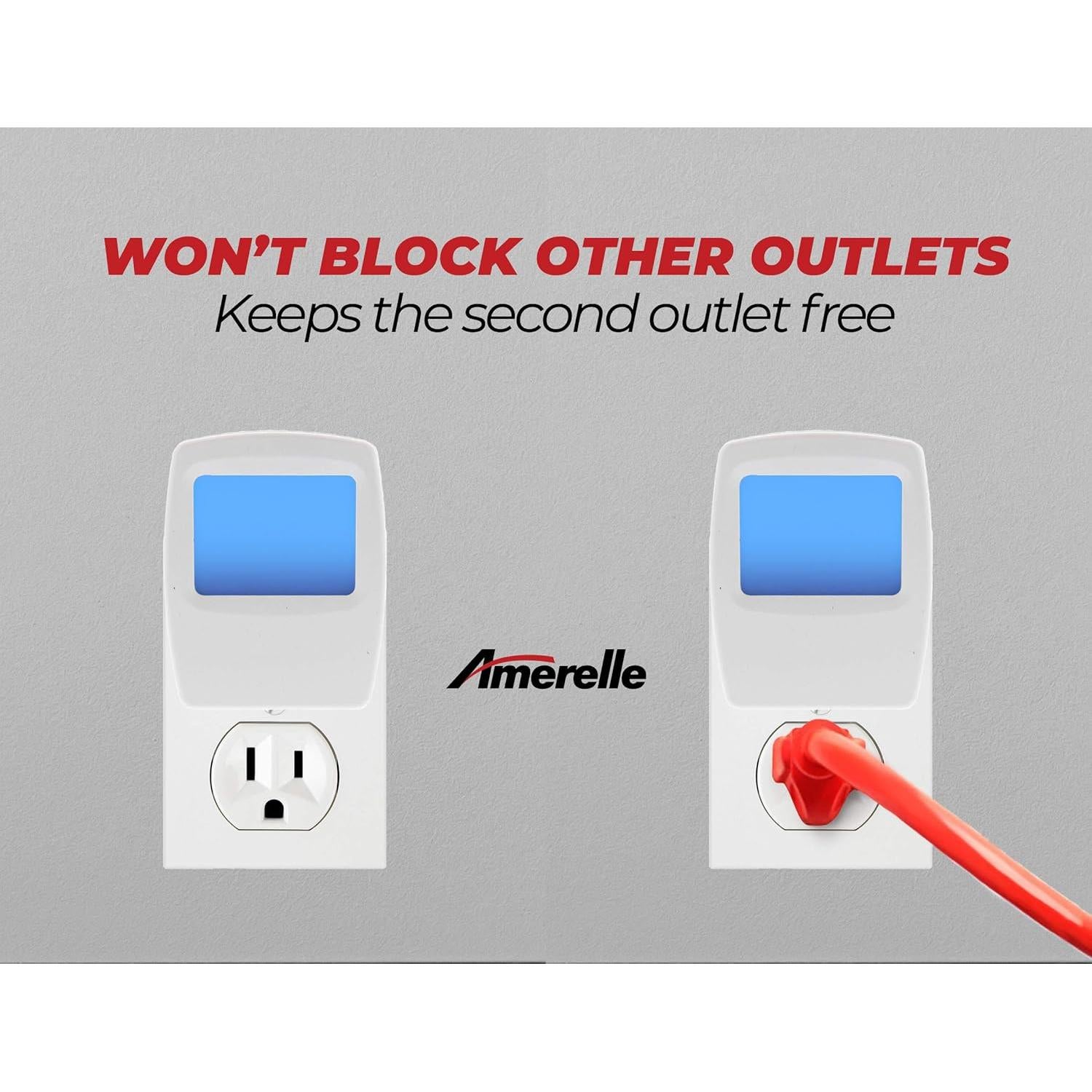 Luz Nocturna Enchufable Amerelle 2 Piezas LED Azul Frío