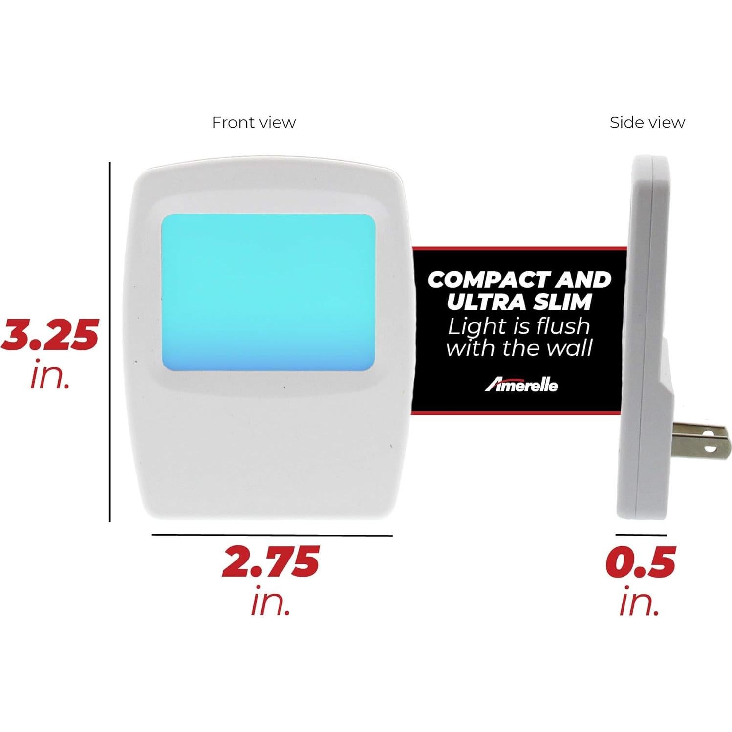 Luz Nocturna Enchufable Amerelle 2 Piezas LED Azul Frío