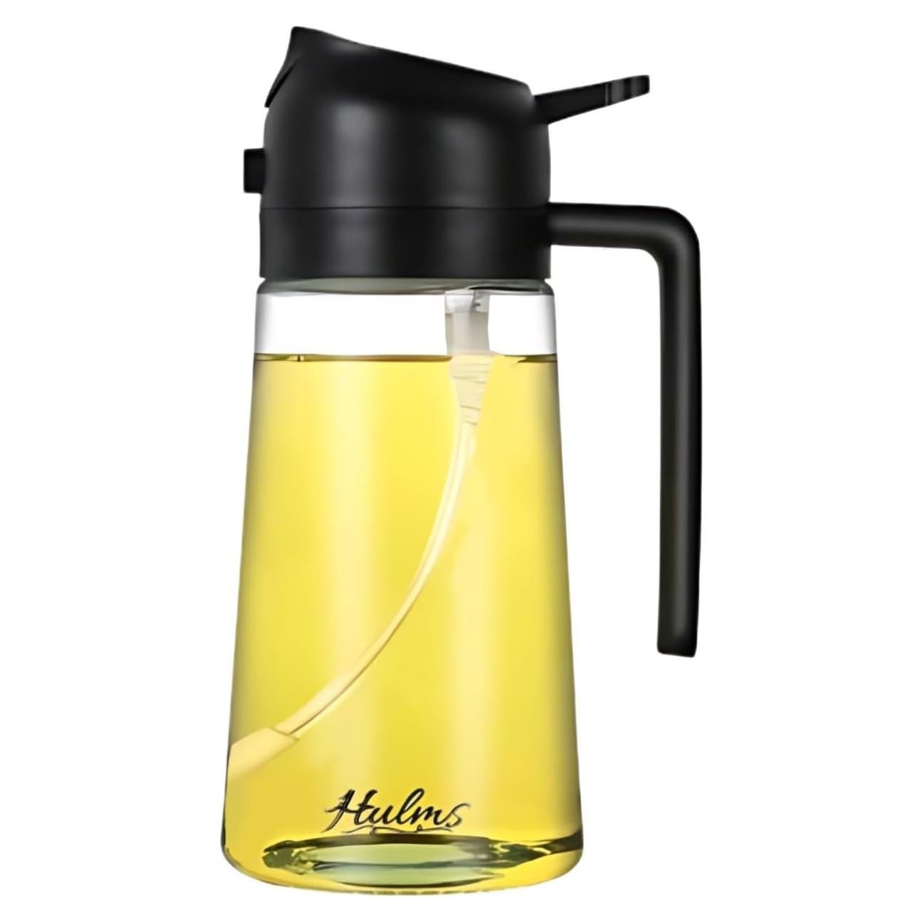 Rociador de Aceite 2 en 1 Hulms 470ml Recargable Negro
