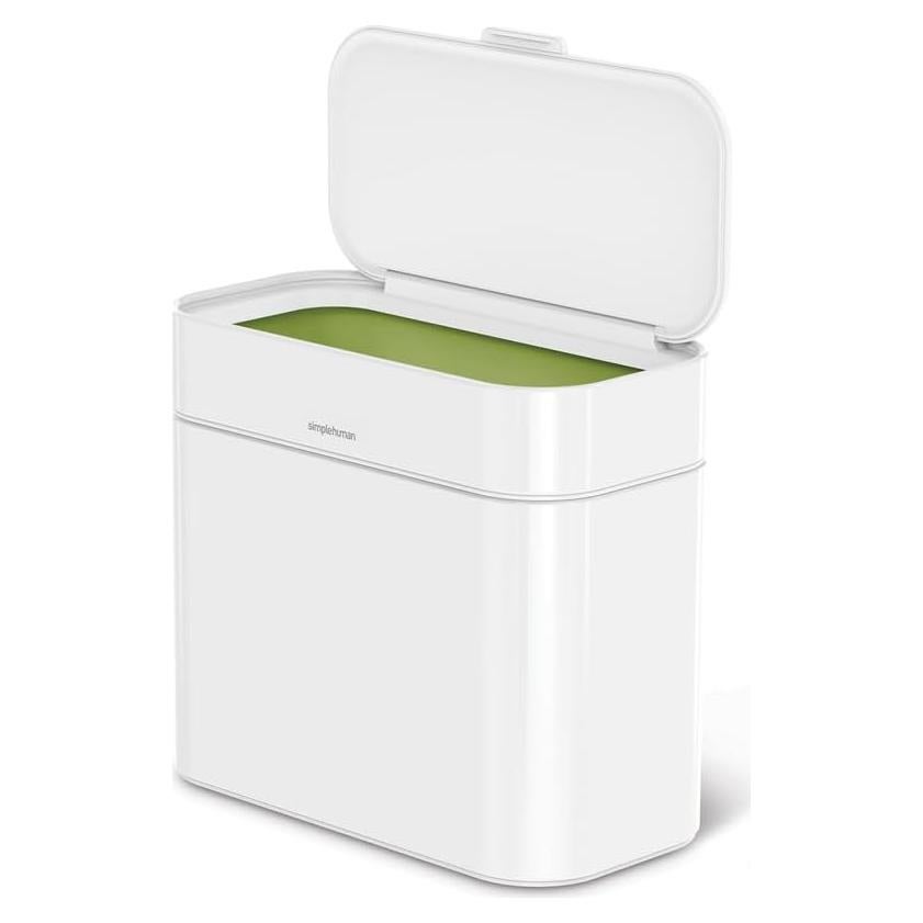 Caddy de Compost Simplehuman 4L Blanco Acero Inoxidable