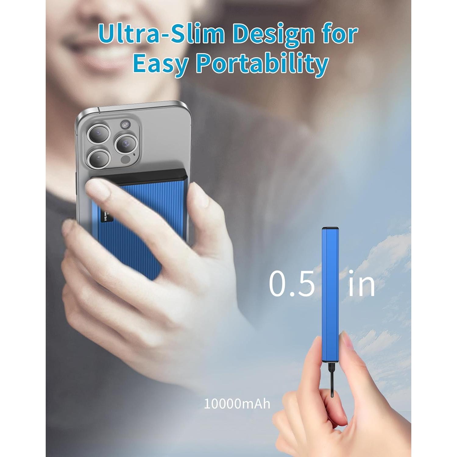 Cargador Portátil Magnético ZBF 10000mAh Carga Rápida 20W