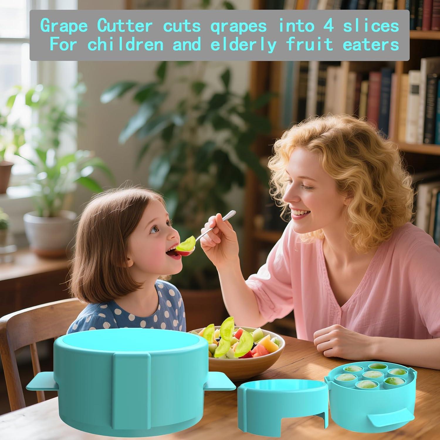 Cortador de Uvas Mahensy para Niños - Acero Inoxidable, 7 Agujeros