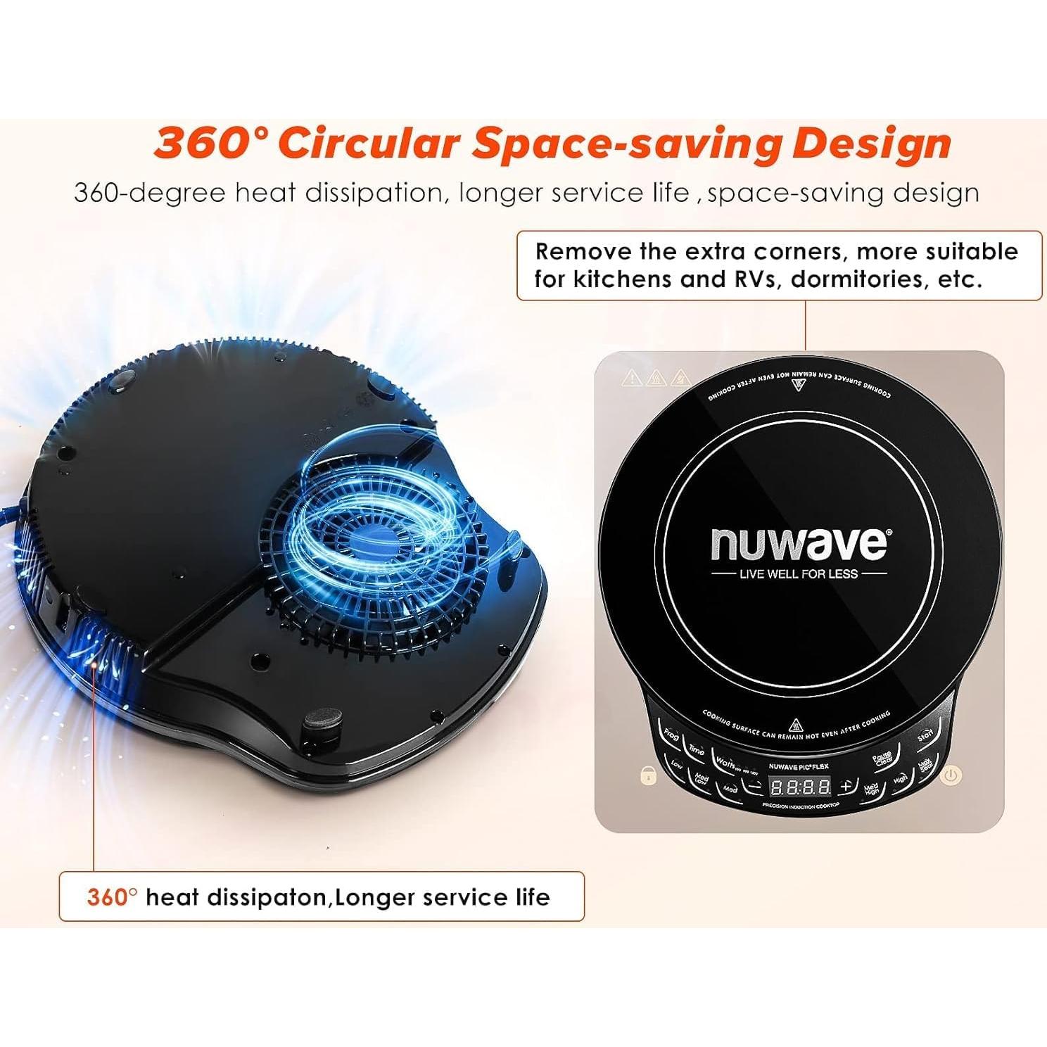 Nuwave Estufa de Inducción PIC 1300W Vidrio Cerámico 26cm