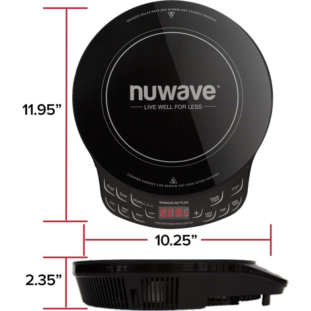 Nuwave Estufa de Inducción PIC 1300W Vidrio Cerámico 26cm