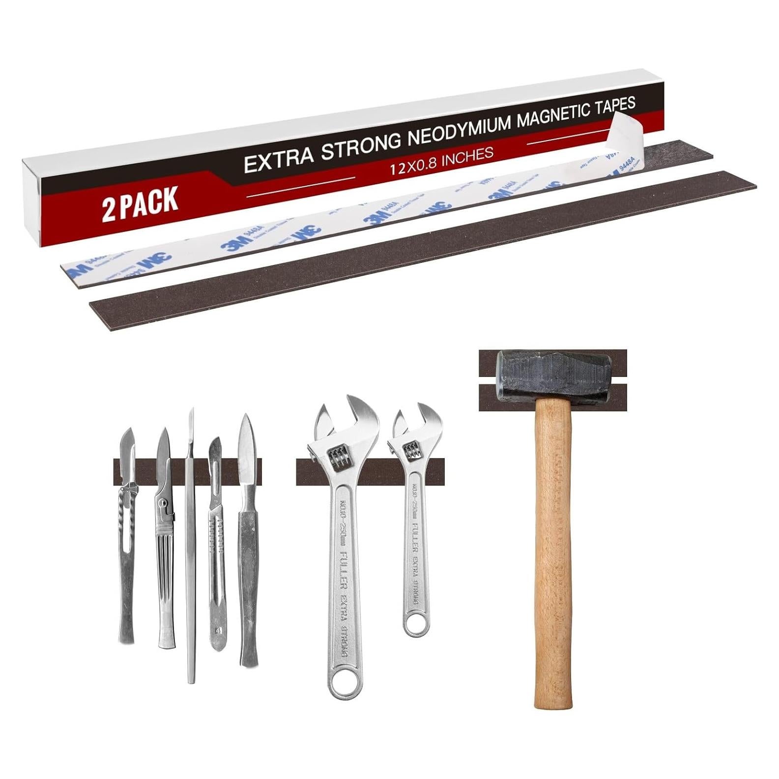 Cinta Magnética Flexible Neodimio CHUNNIAO 30.48x2.03cm 2 Piezas