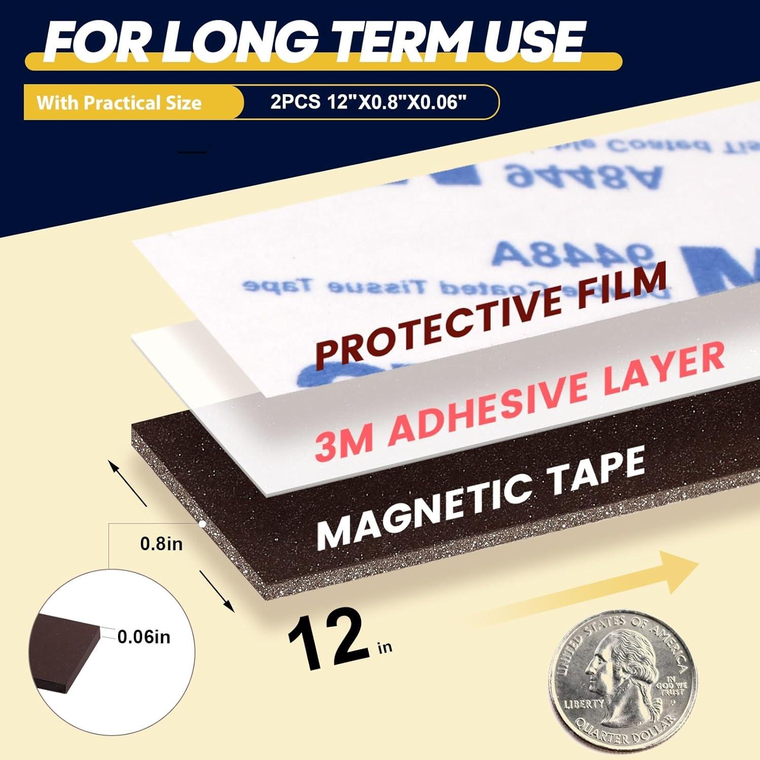 Cinta Magnética Flexible Neodimio CHUNNIAO 30.48x2.03cm 2 Piezas