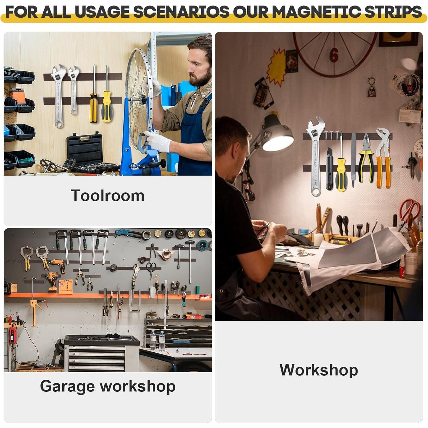 Cinta Magnética Flexible Neodimio CHUNNIAO 30.48x2.03cm 2 Piezas