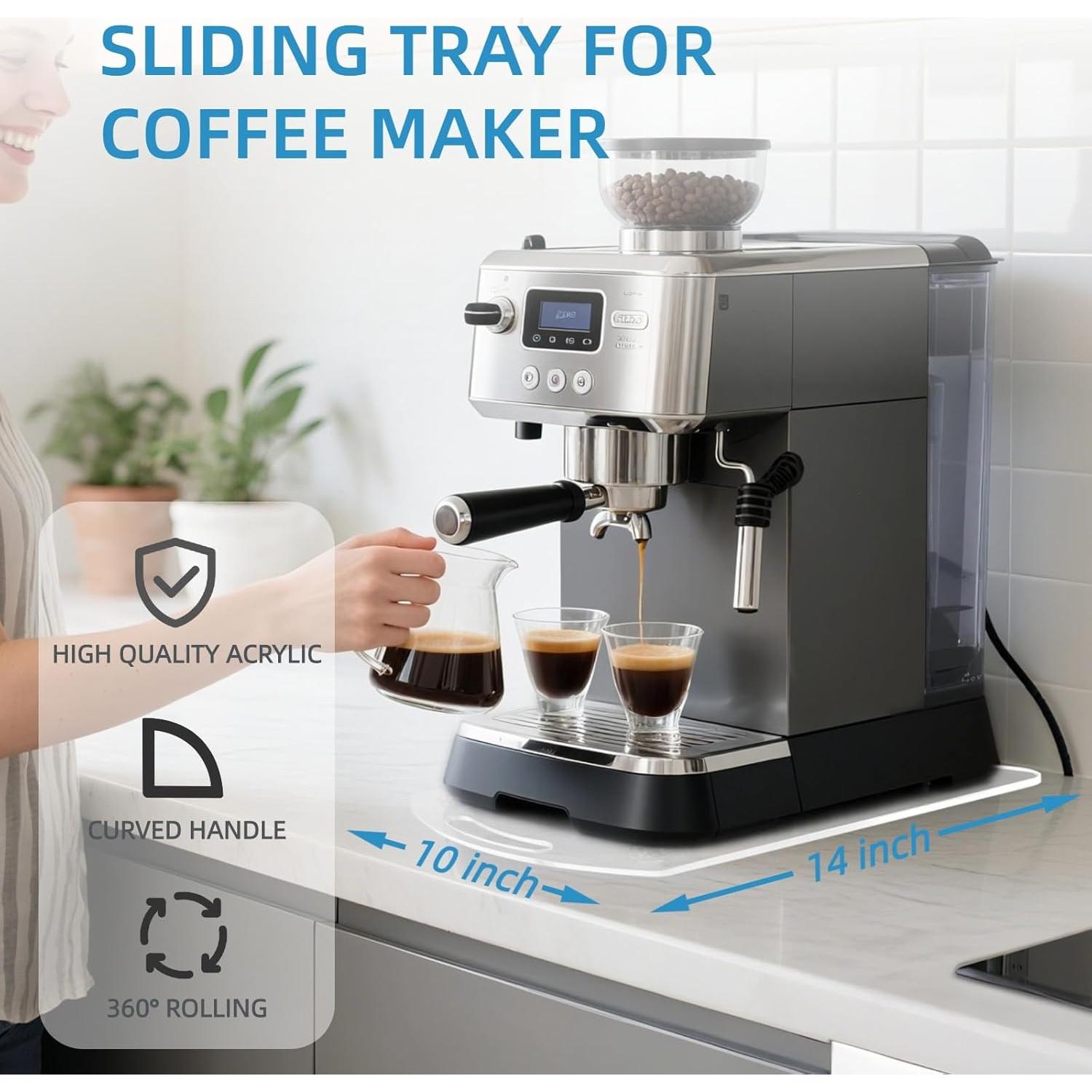 Bandeja Deslizante BiJun 360° para Cafetera 25.4x35.6 cm