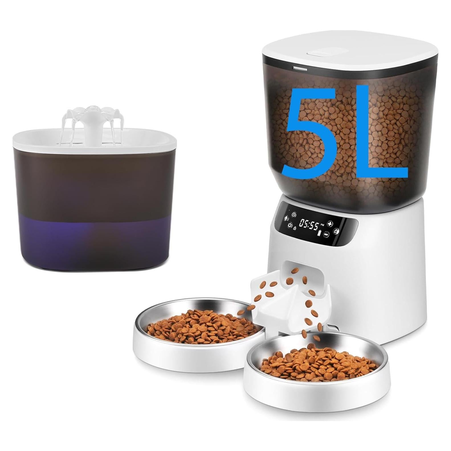 Dispensador Automático de Comida y Agua para Gatos CORGOTE 5L