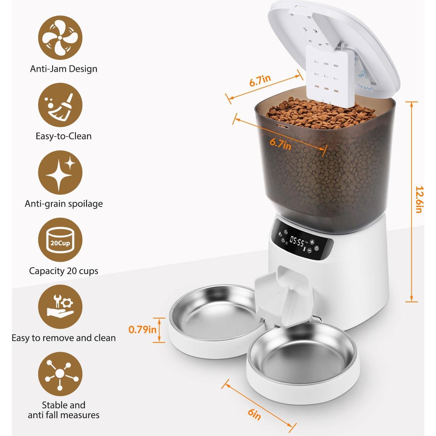 Dispensador Automático de Comida y Agua para Gatos CORGOTE 5L