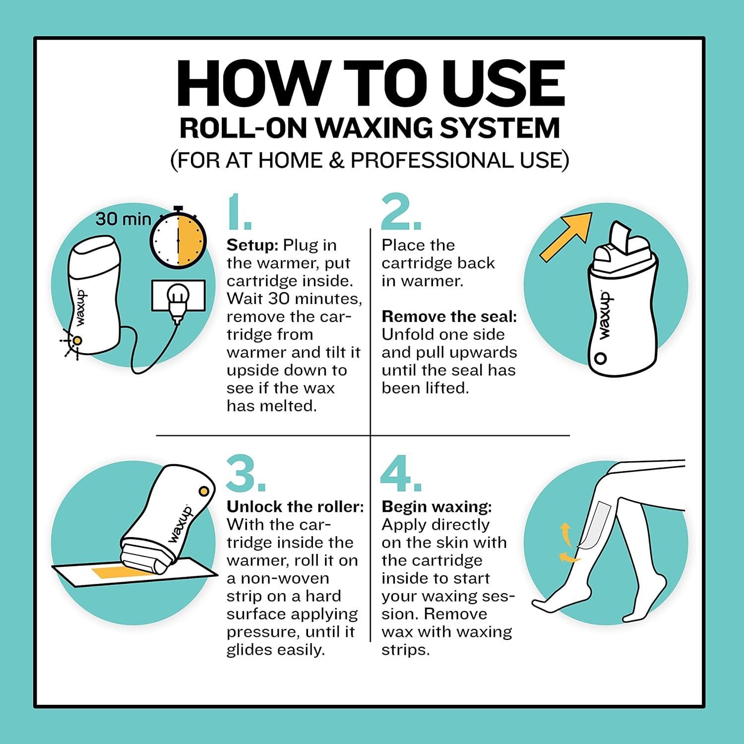 Cintas de Cera No Tejidas Waxup 100 Piezas 7.62x22.86cm