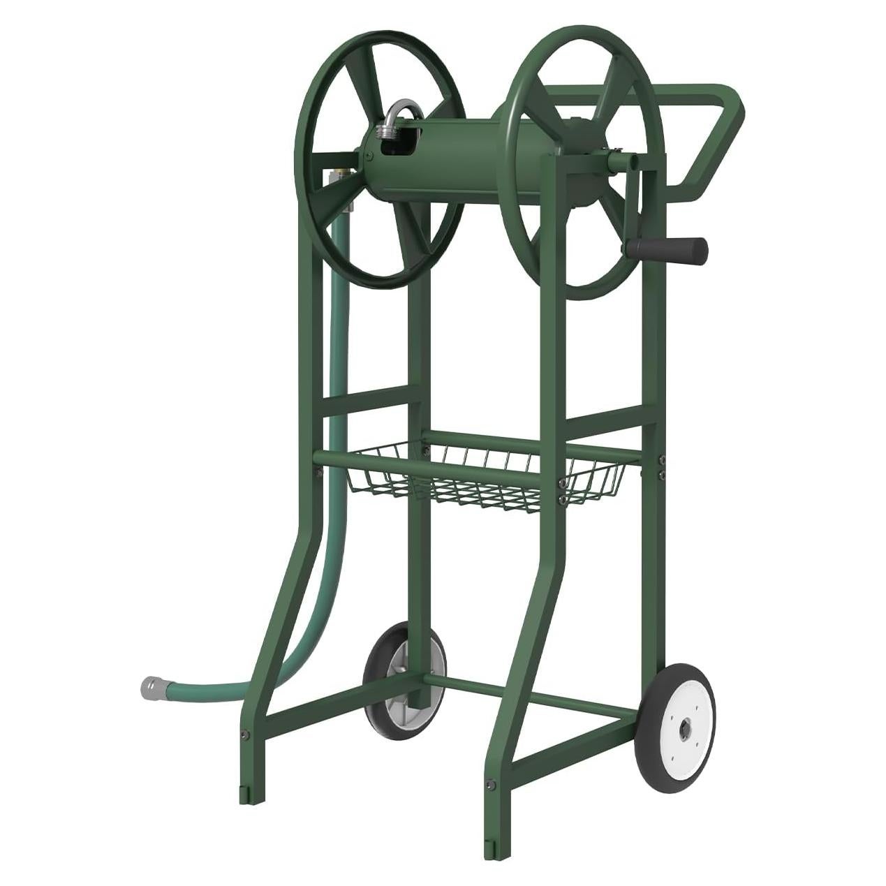 Carro Enrollador de Manguera Artigarden Verde 38.1 m con Canasta