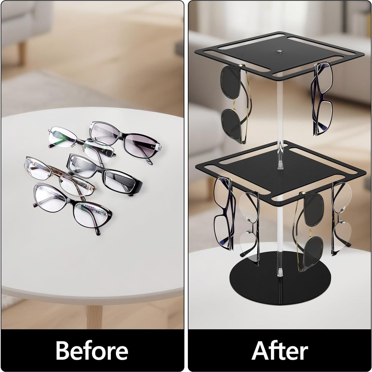 Organizador de Gafas de Sol DAECHAO Soporte Giratorio 24 Pares