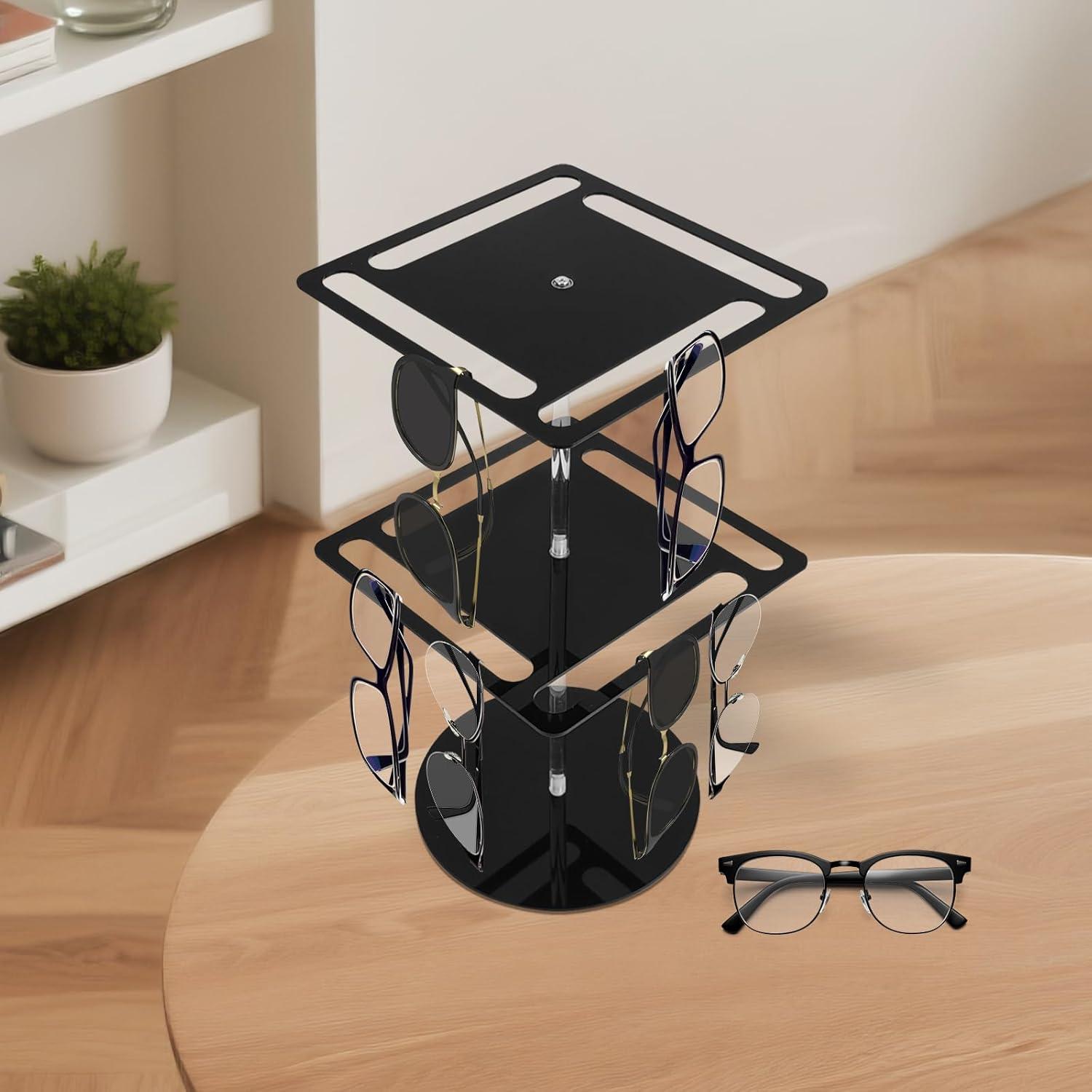Organizador de Gafas de Sol DAECHAO Soporte Giratorio 24 Pares