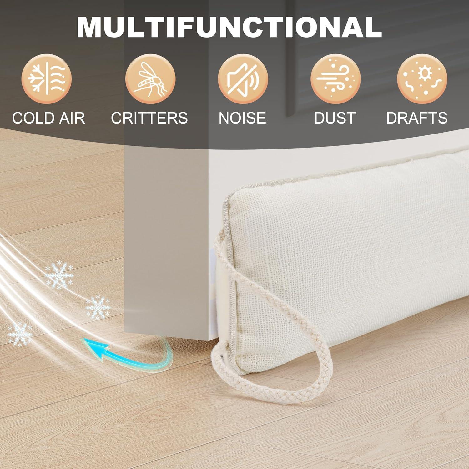 Tapón de Draft UUYUUY 91.44 cm Beige para Puertas y Ventanas