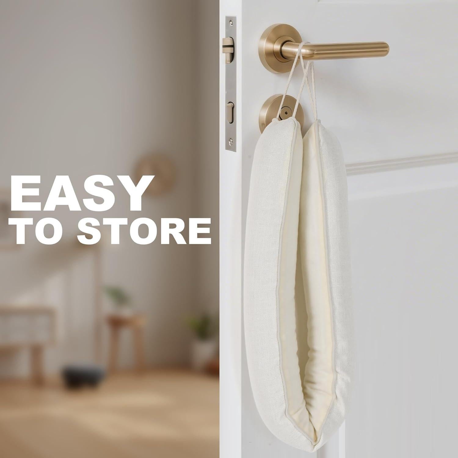 Tapón de Draft UUYUUY 91.44 cm Beige para Puertas y Ventanas