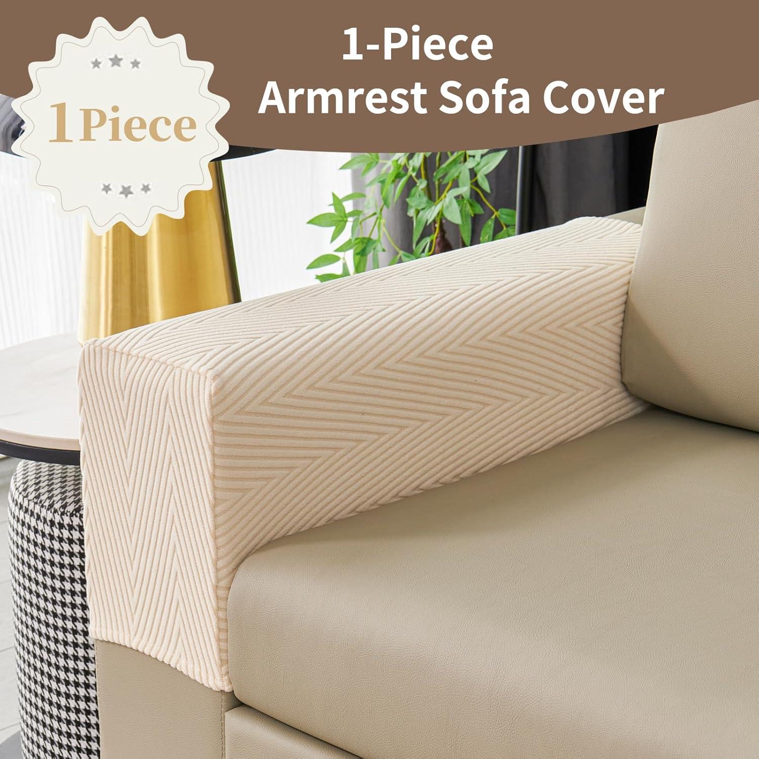 Funda de Reposabrazos para Sofá Seccional Eertop Beige