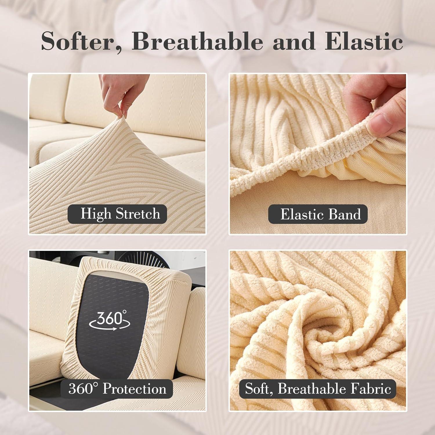 Funda de Reposabrazos para Sofá Seccional Eertop Beige