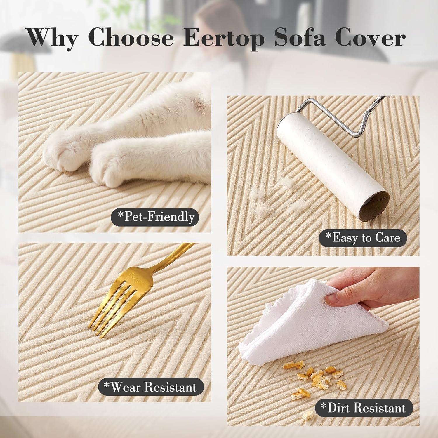 Funda de Reposabrazos para Sofá Seccional Eertop Beige