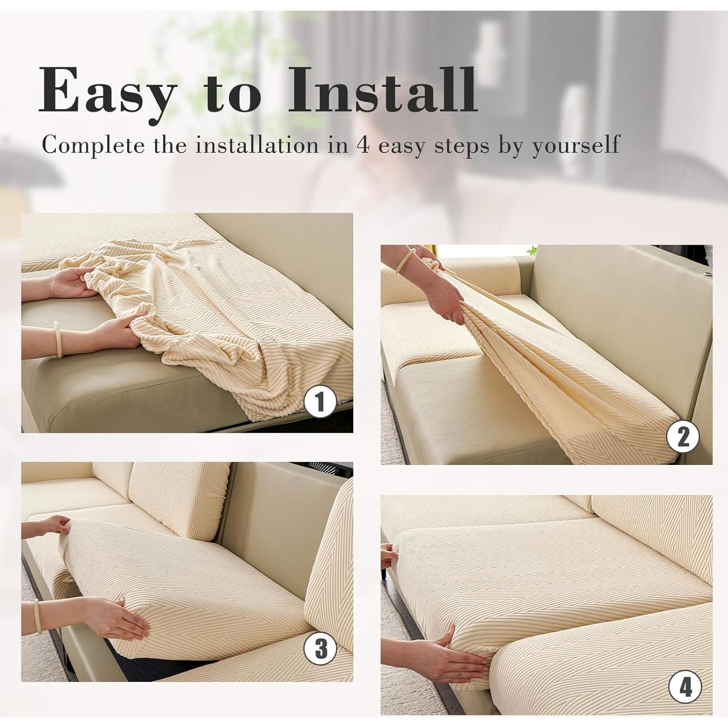 Funda de Reposabrazos para Sofá Seccional Eertop Beige