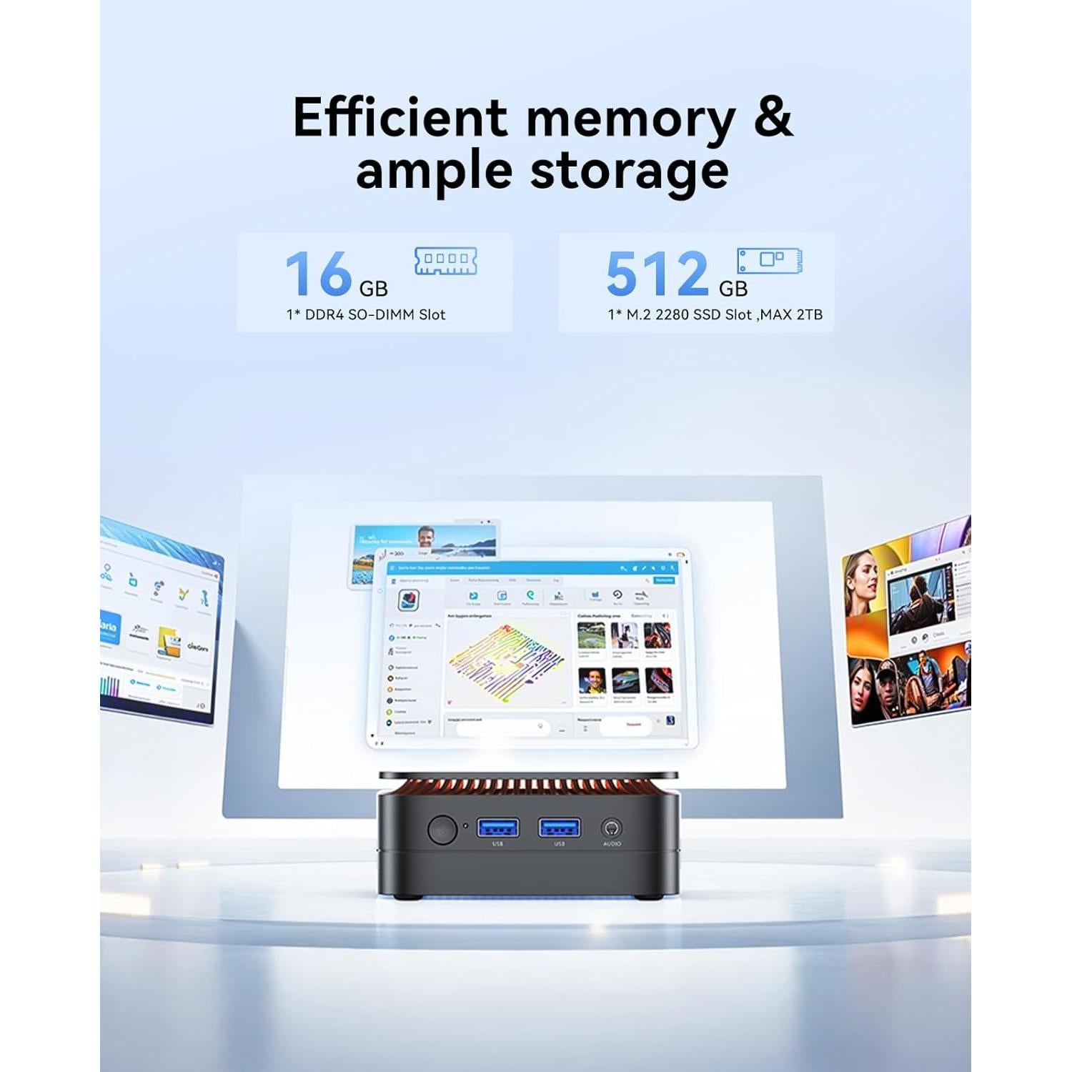 Mini PC KAMRUI E1 Alder Lake N97 16GB RAM 512GB SSD 4K