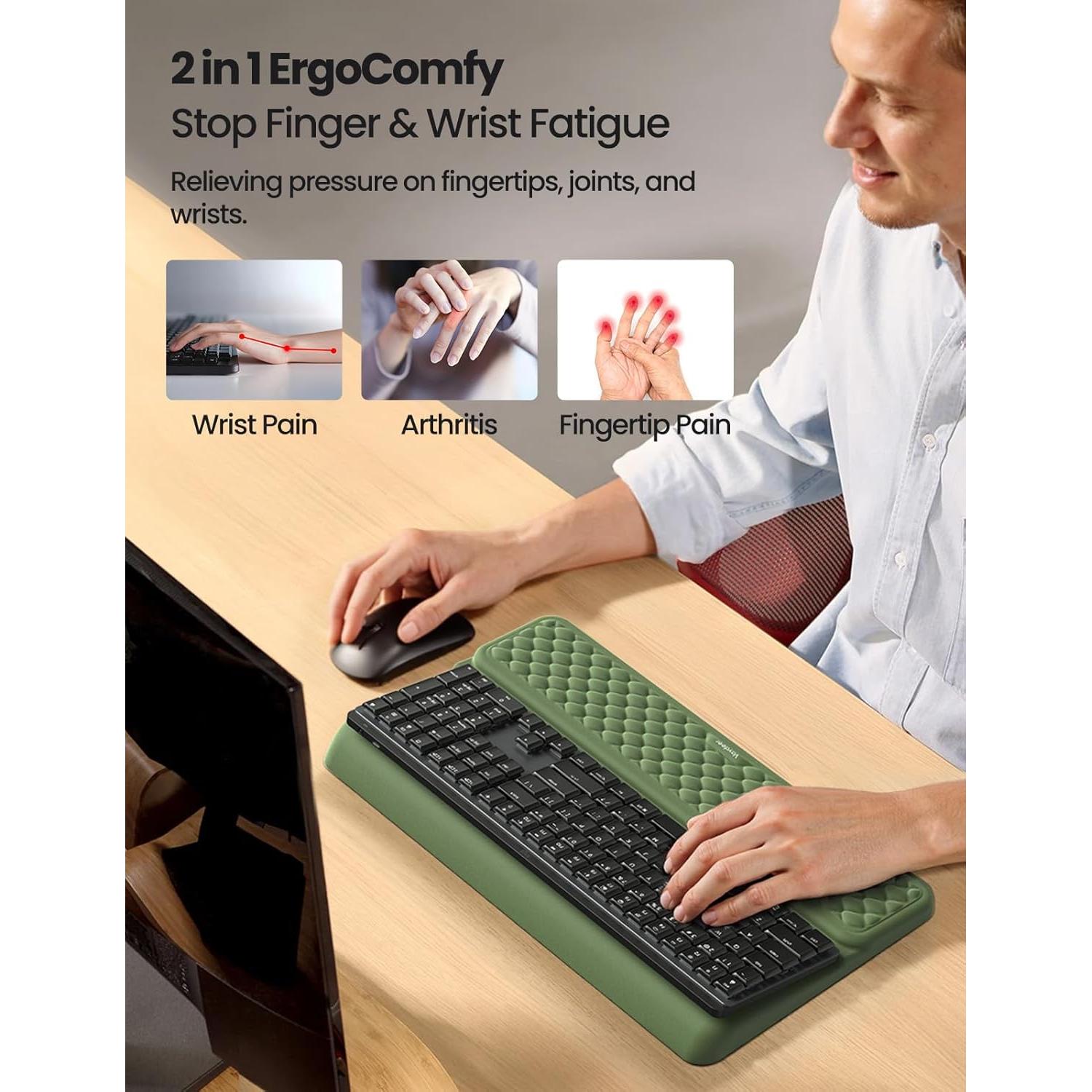 Reposa Muñecas Ergonómico Vaydeer con Soporte para Teclado