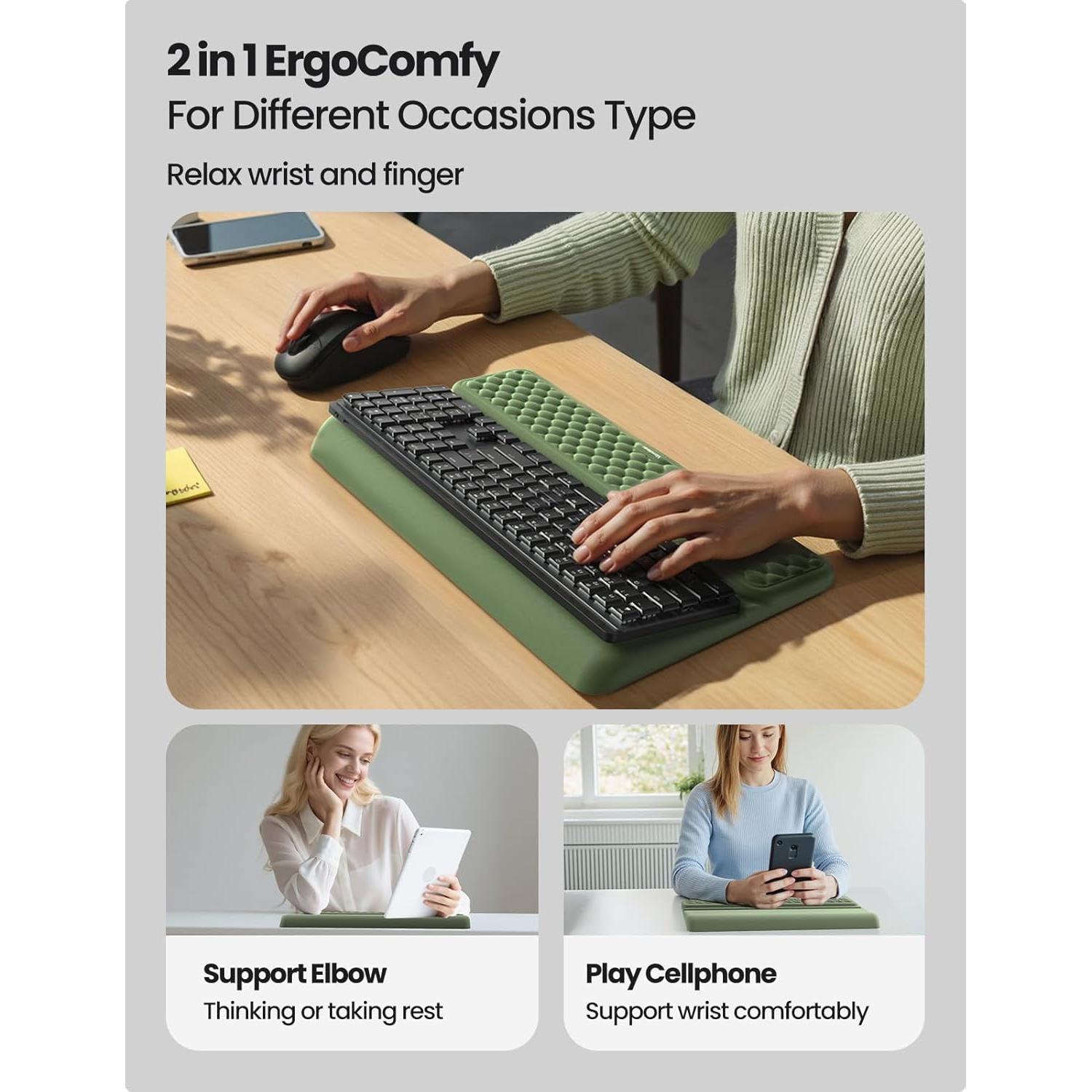 Reposa Muñecas Ergonómico Vaydeer con Soporte para Teclado