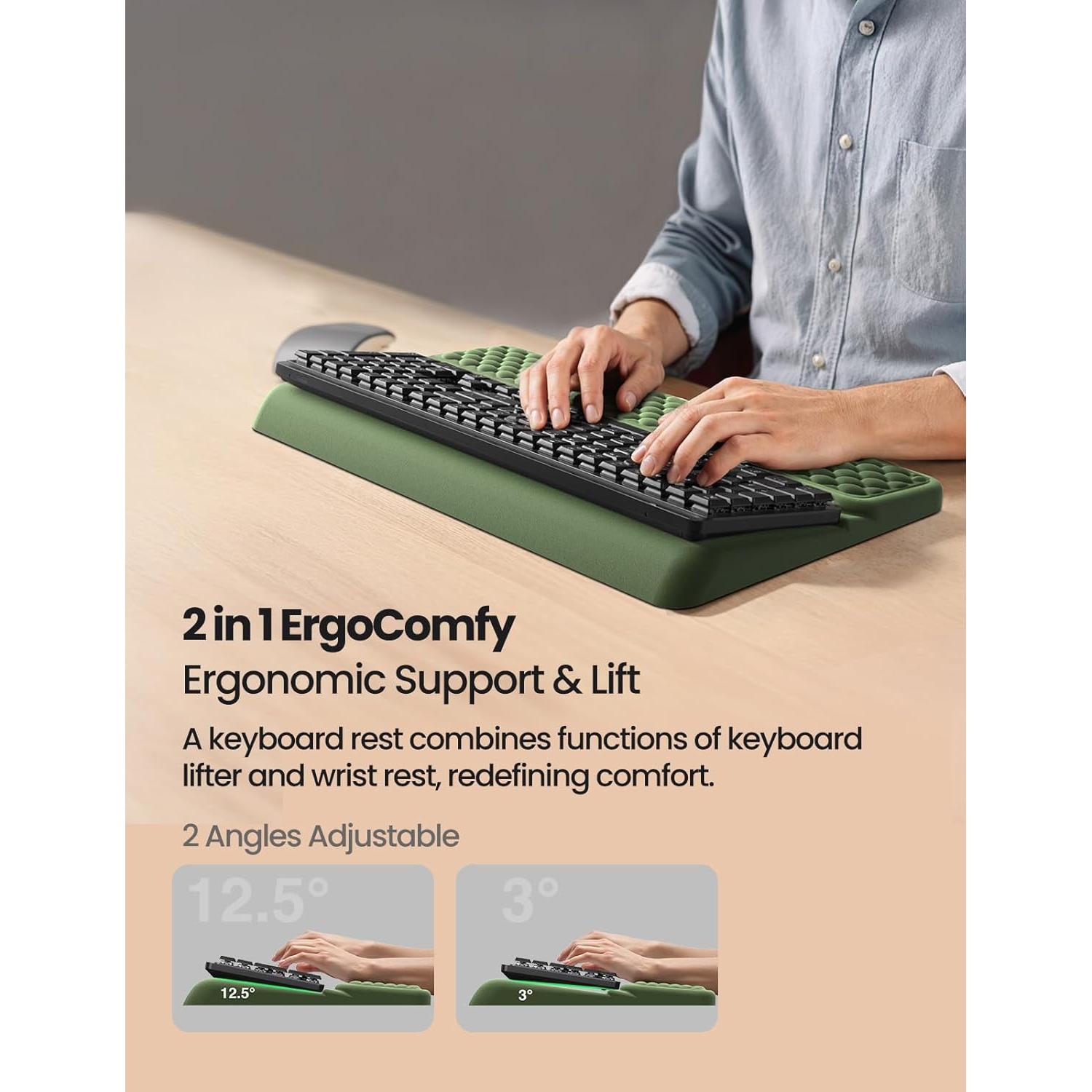Reposa Muñecas Ergonómico Vaydeer con Soporte para Teclado
