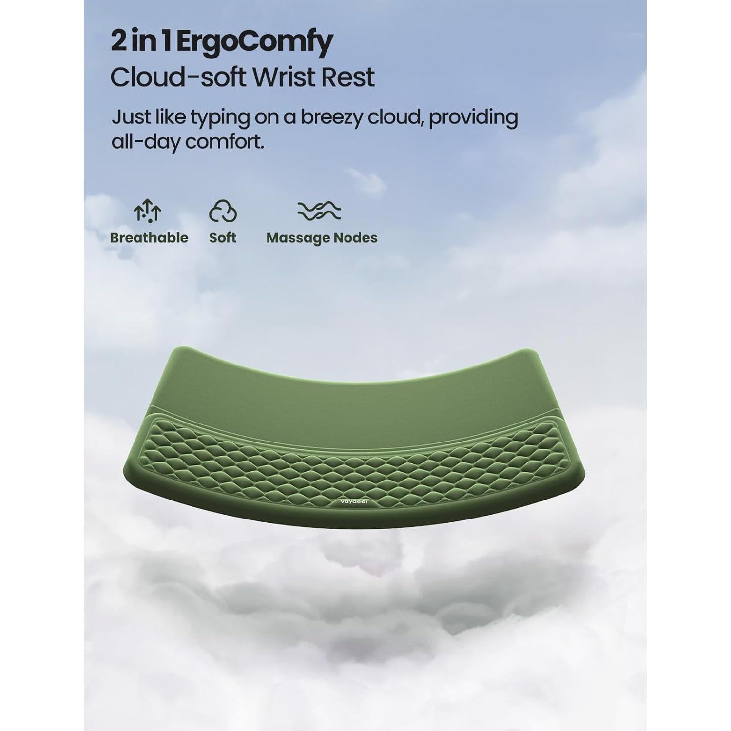 Reposa Muñecas Ergonómico Vaydeer con Soporte para Teclado