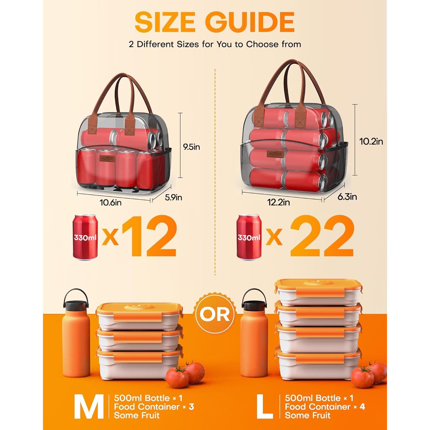 Bolsa de Almuerzo HOTOR Beige 10L Aislada y Resistente