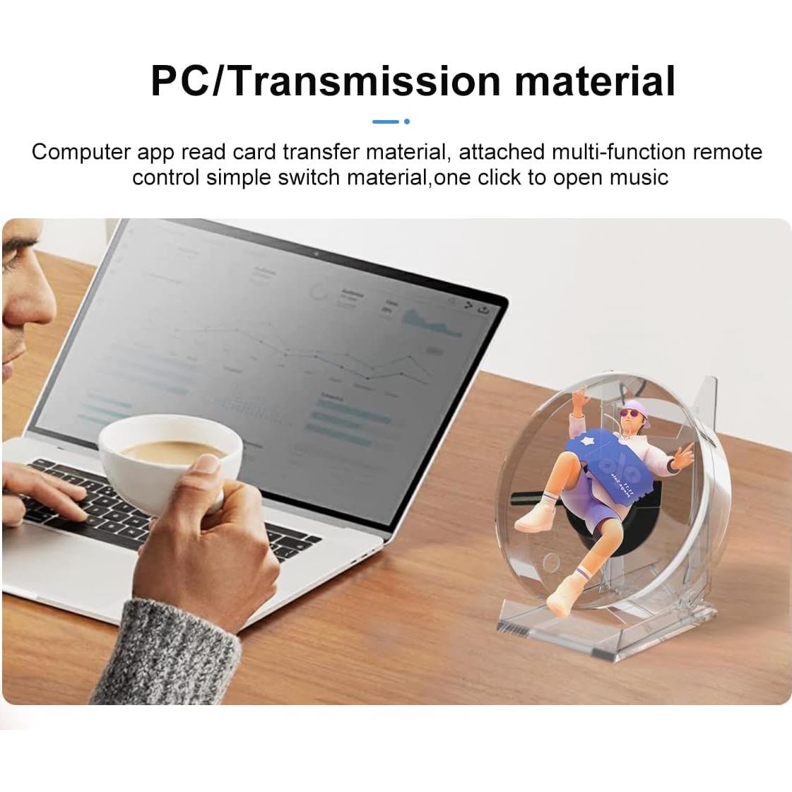 Ventilador Holográfico 3D HAVISIKR 12 cm con Control Remoto