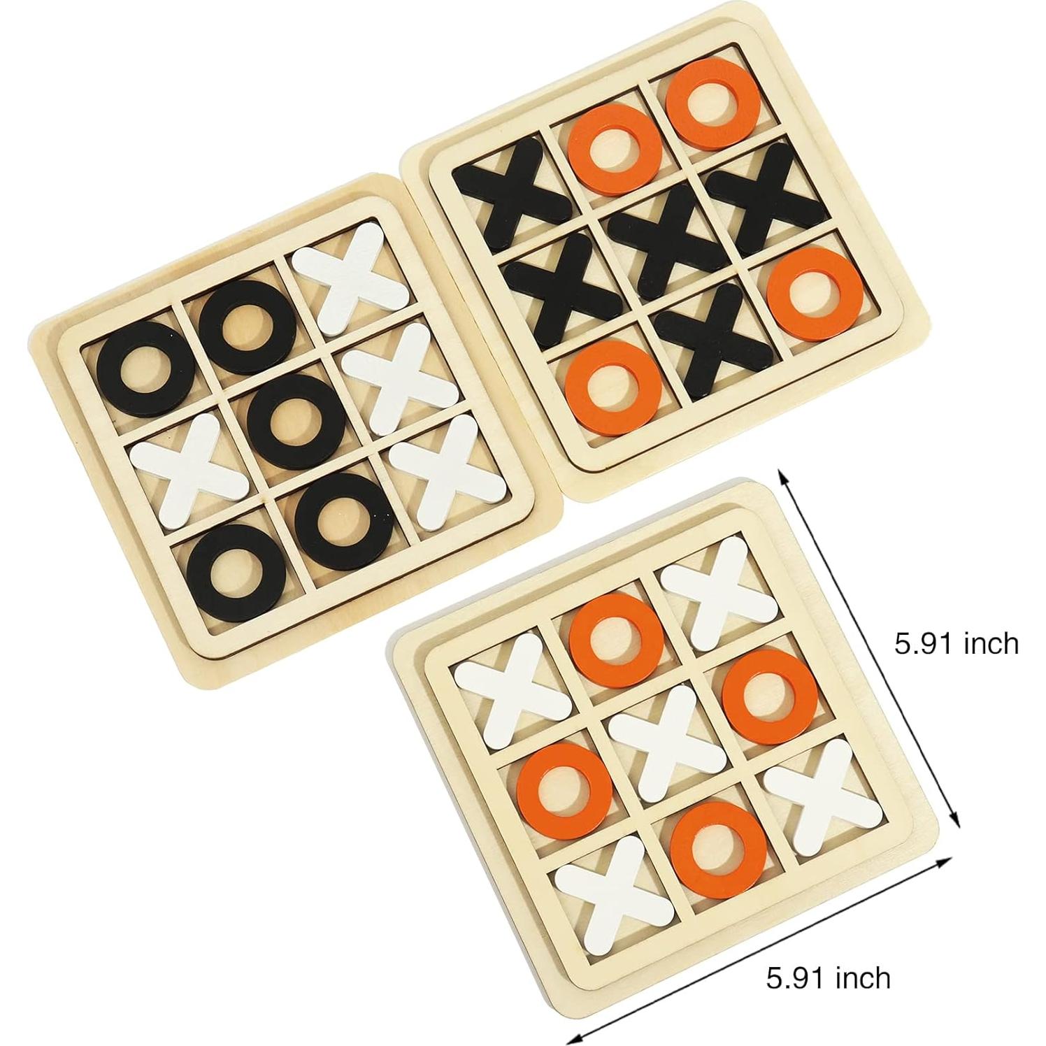 Juego de Tres en Raya de Madera Spring Ning 15x15 cm