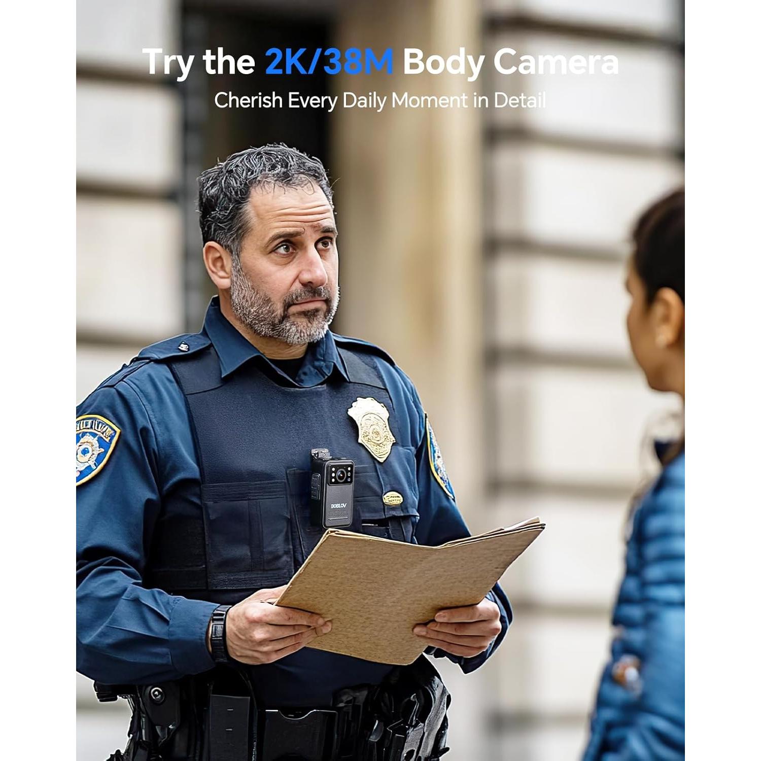 Cámara Corporal BOBLOV A28 2K con Soporte para Bicicleta 64GB