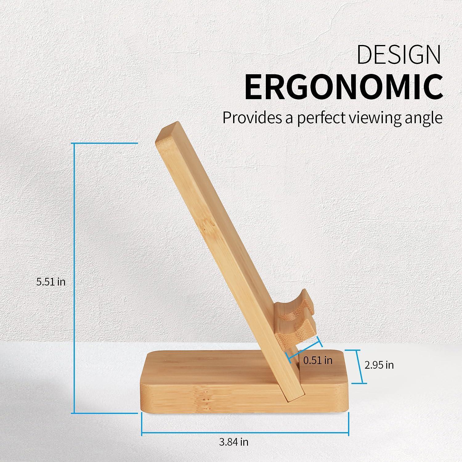Soporte de Teléfono de Madera Bambú Plehood para Oficina
